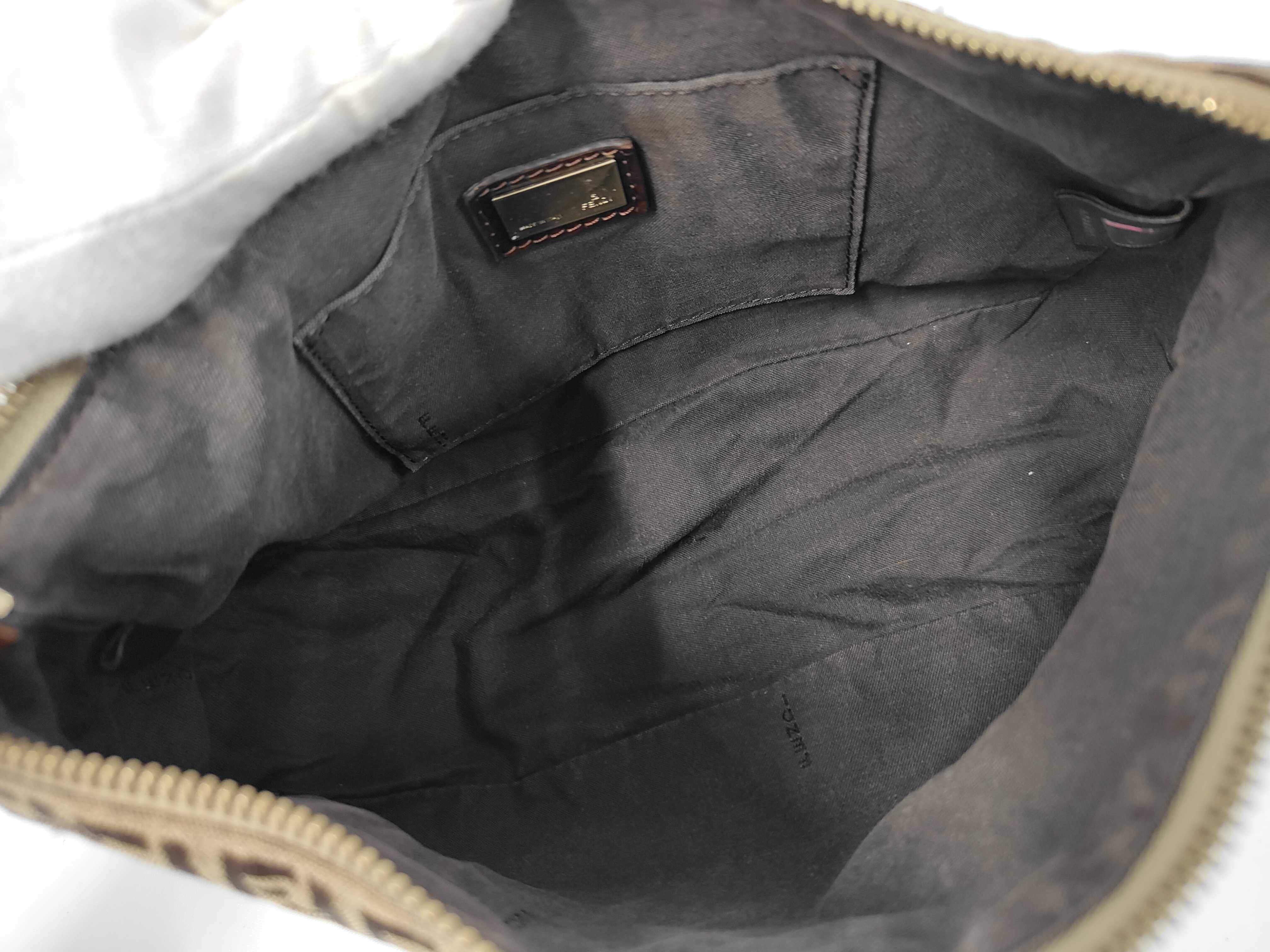 One-Shoulder Bag, Canvas, Brown, Zucchino Pattern — view 9