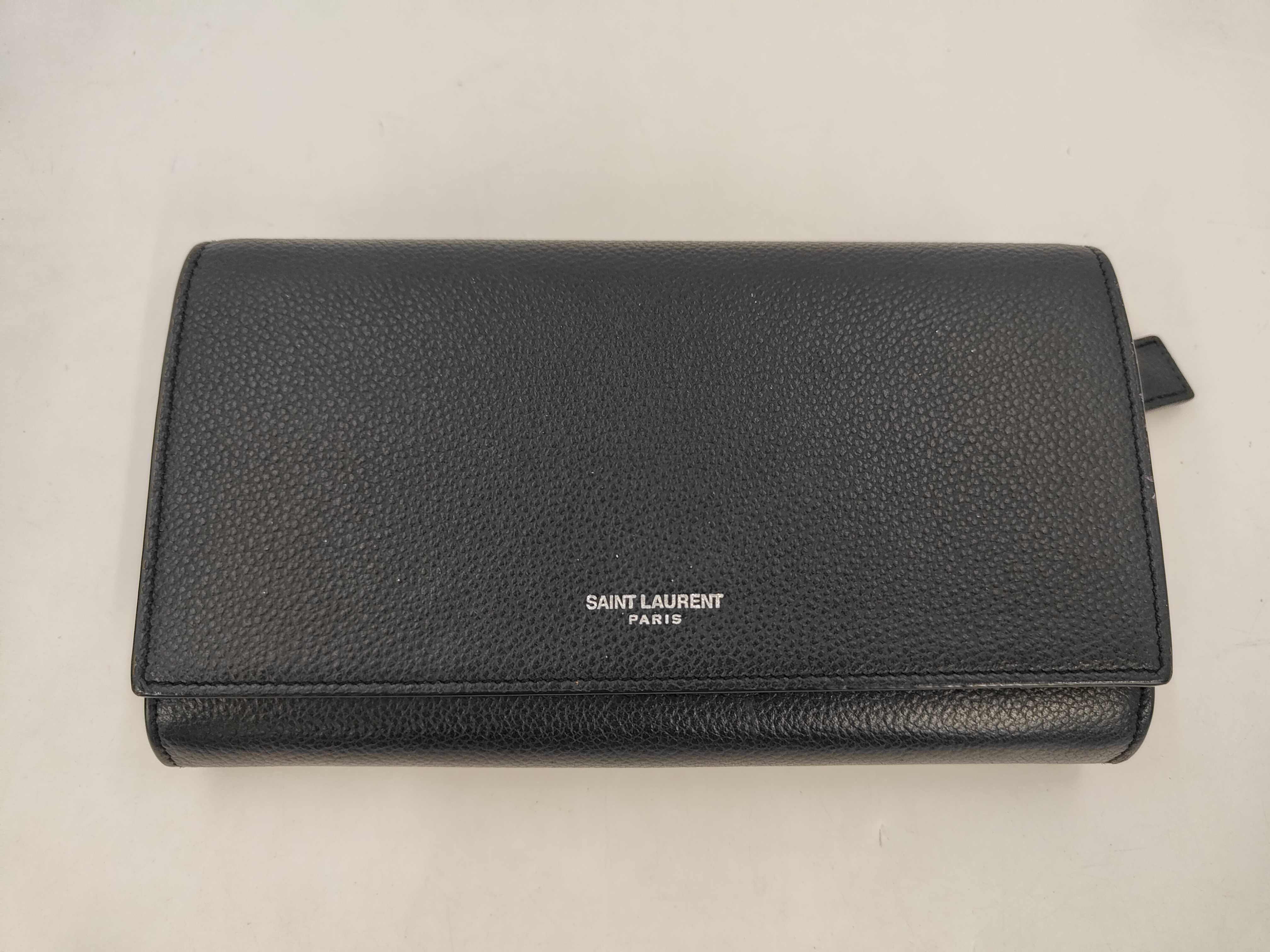 Long Wallet with Embossed Logo and YSL Hardware