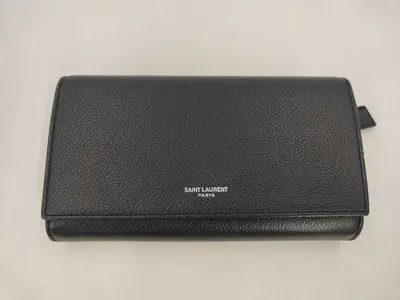 Long Wallet with Embossed Logo and YSL Hardware