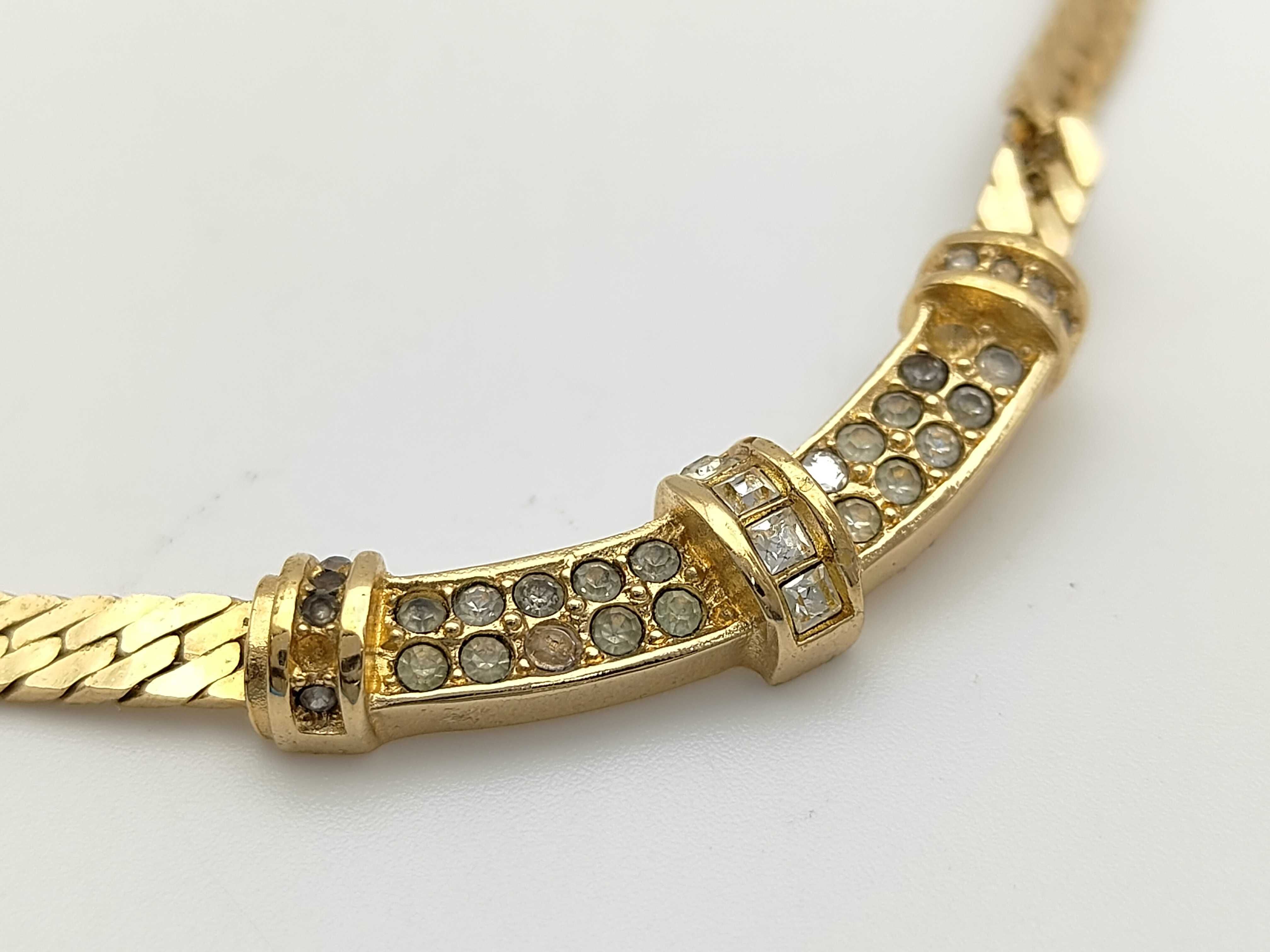 Christian Rhinestone Gold Necklace — view 7