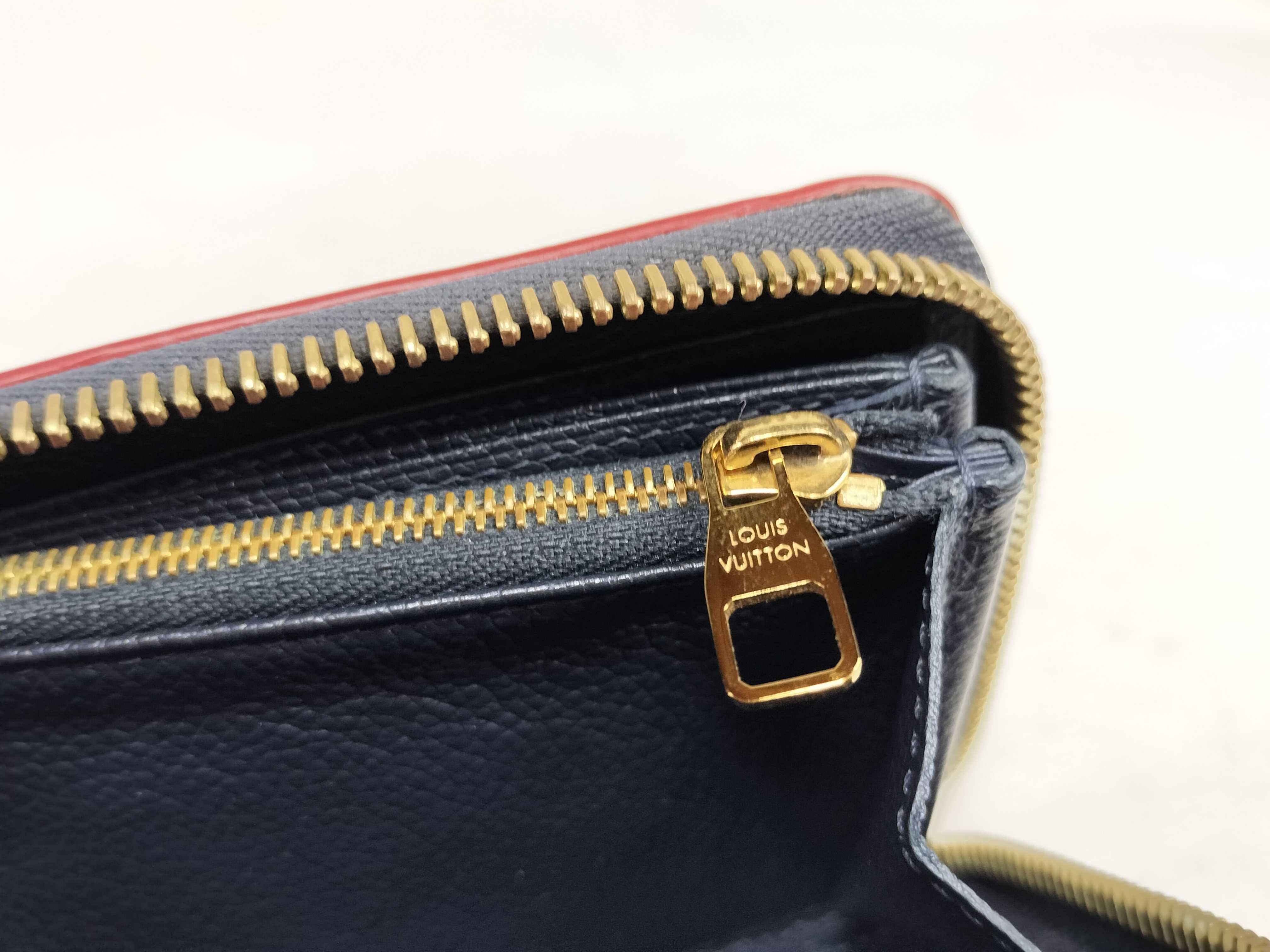 Monogram Empreinte Louis Vuitton Empreinte Zippy Marine Rouge Gold Hardware SP0168 Wallet — view 9