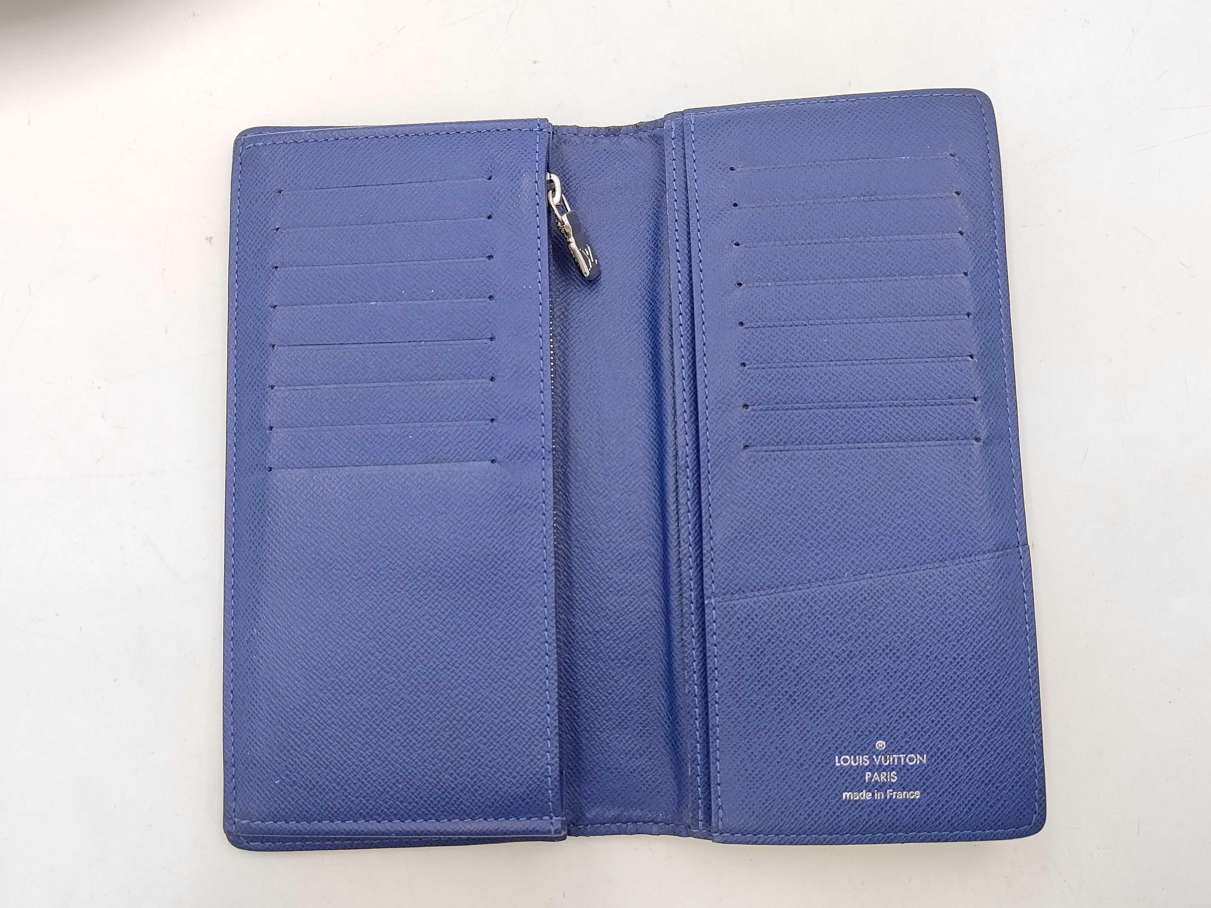 M30297 Taigarama Monogram Blue Portefeuille Brazza Wallet — view 3