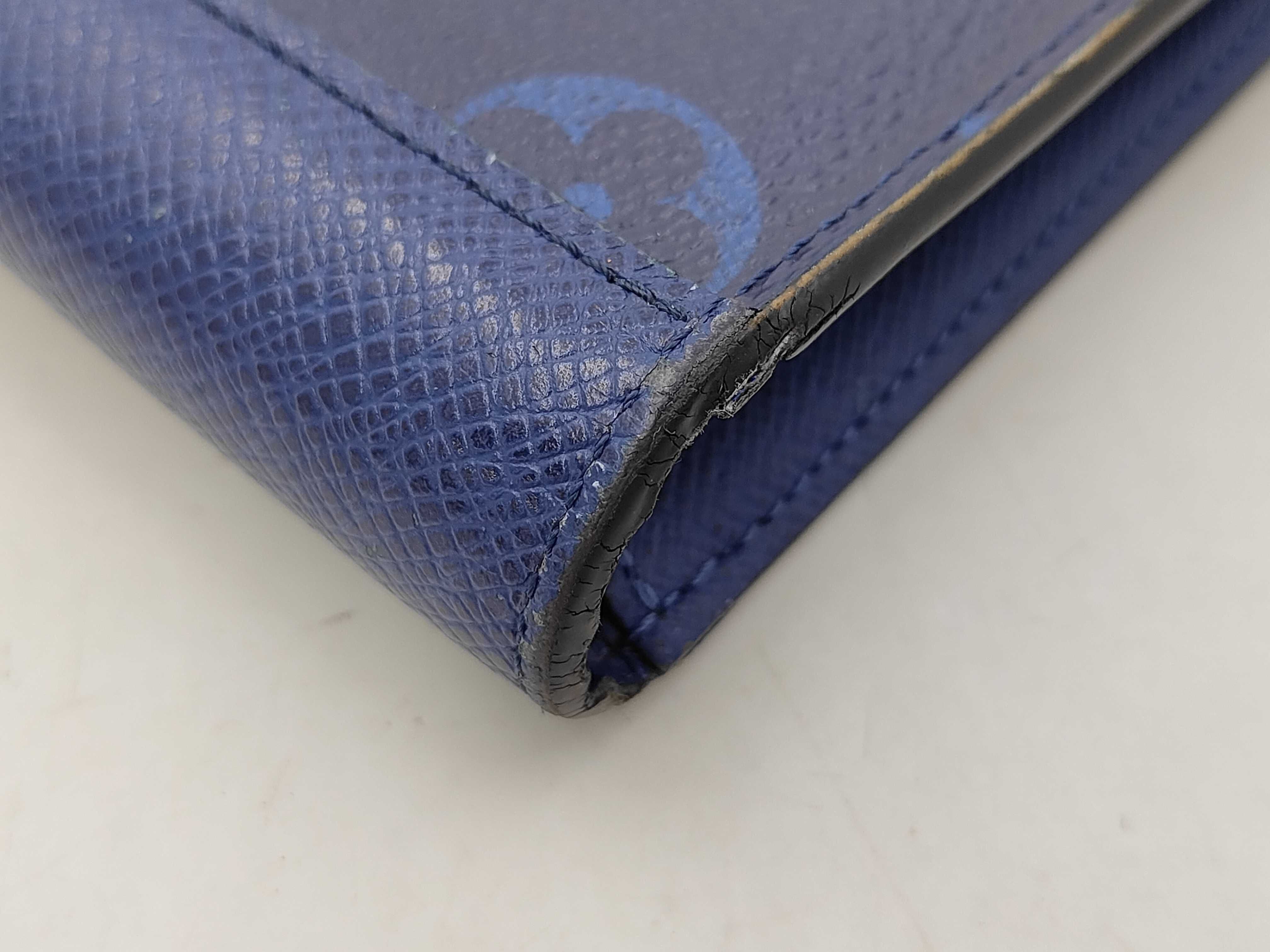 M30297 Taigarama Monogram Blue Portefeuille Brazza Wallet — view 8