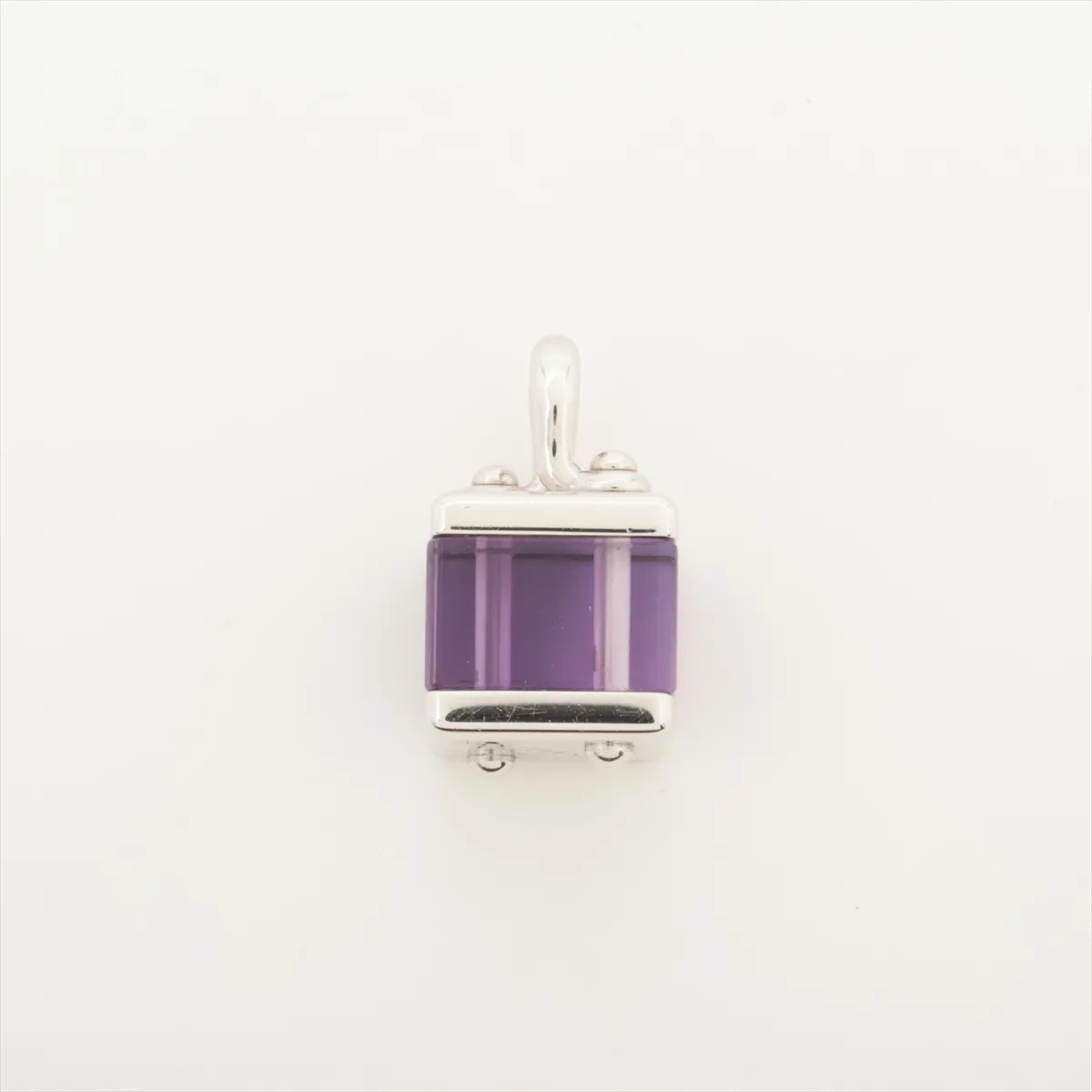 colored gemstone necklace pendant, 750 (WG), 6.2g, FCJ261. — view 2