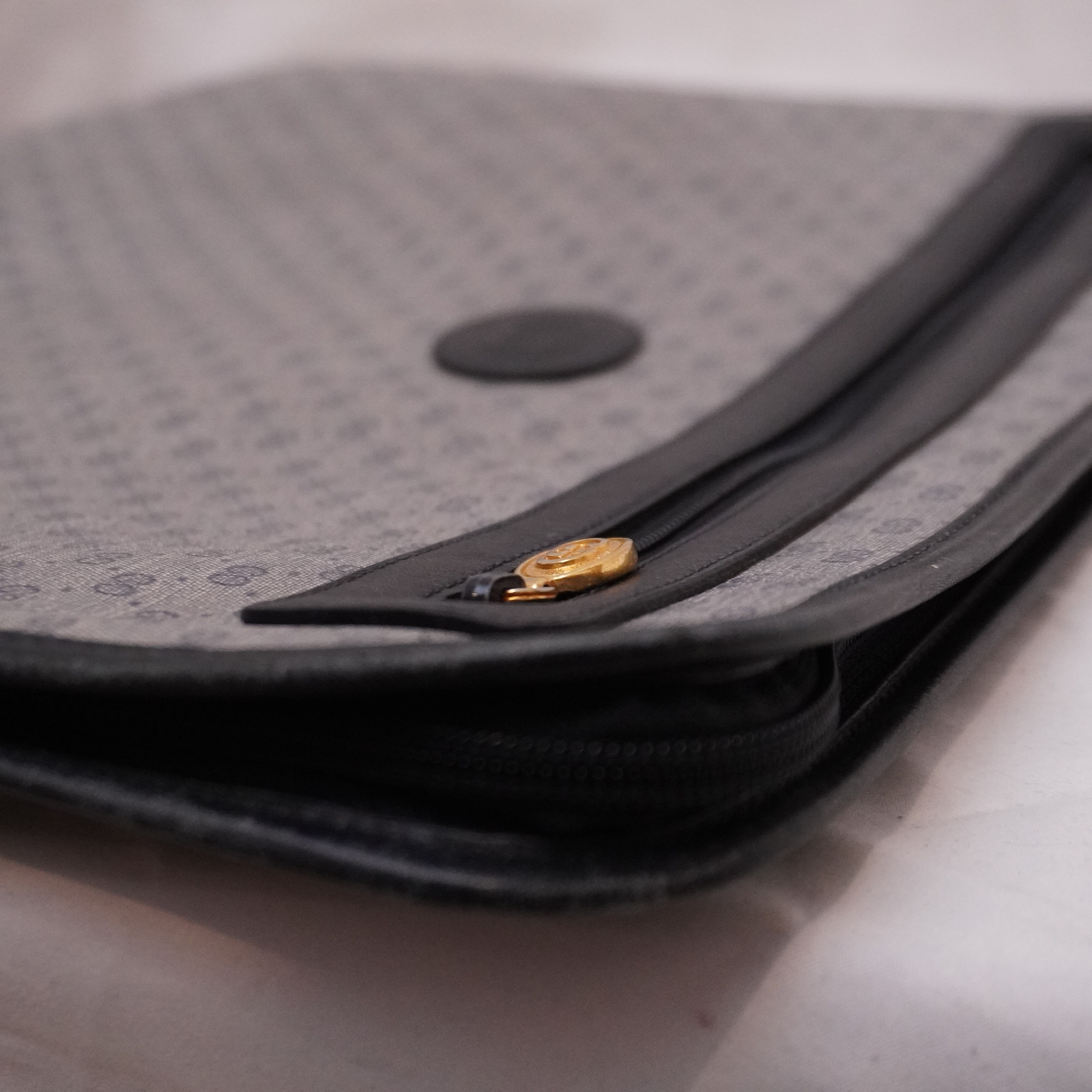 vintage micro GG pattern PVC clutch bag — view 3