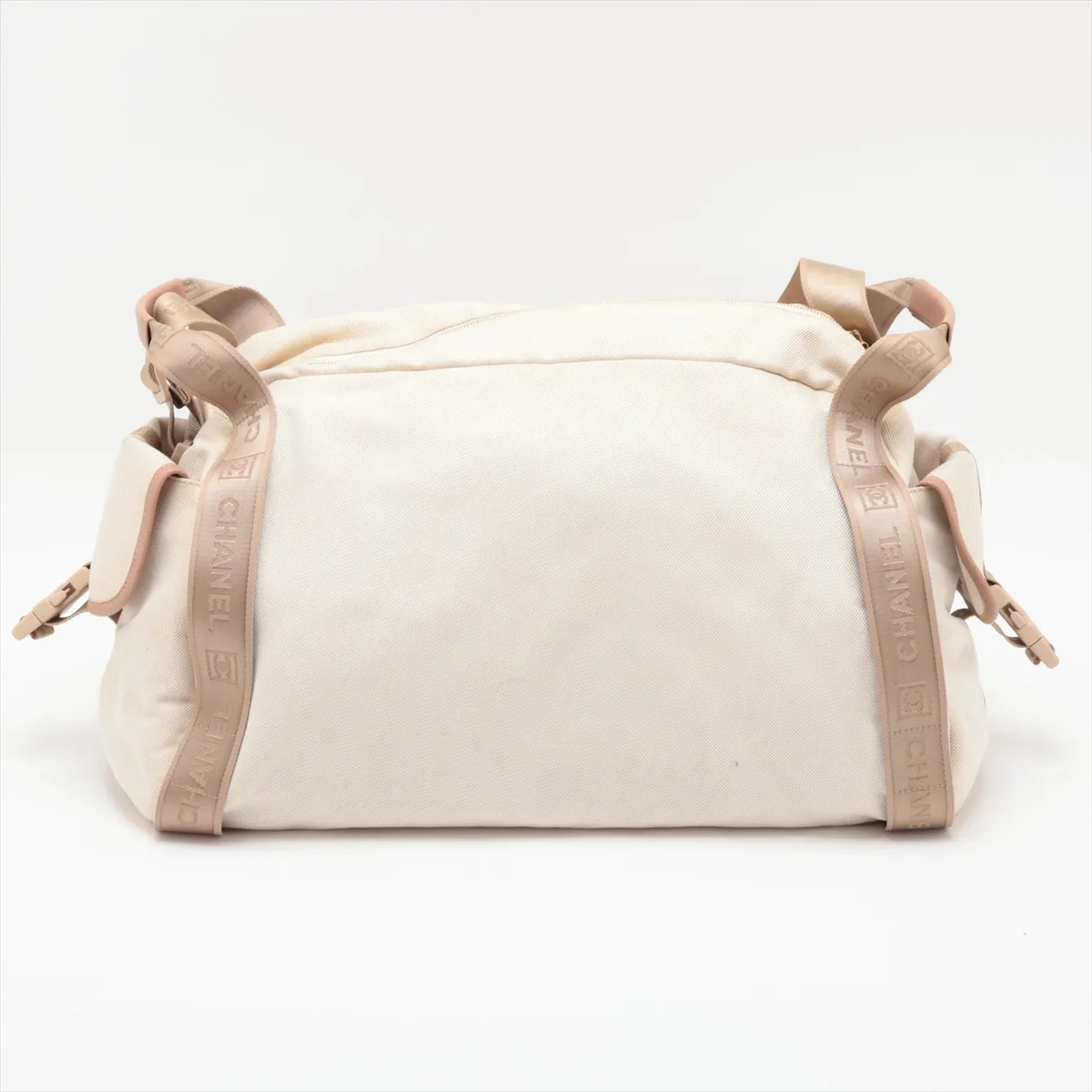 Sport Line Canvas x Leather 2-Way Boston Bag, Beige, Gold Hardware, 10605077 (Serial Number in the 10s) — view 2