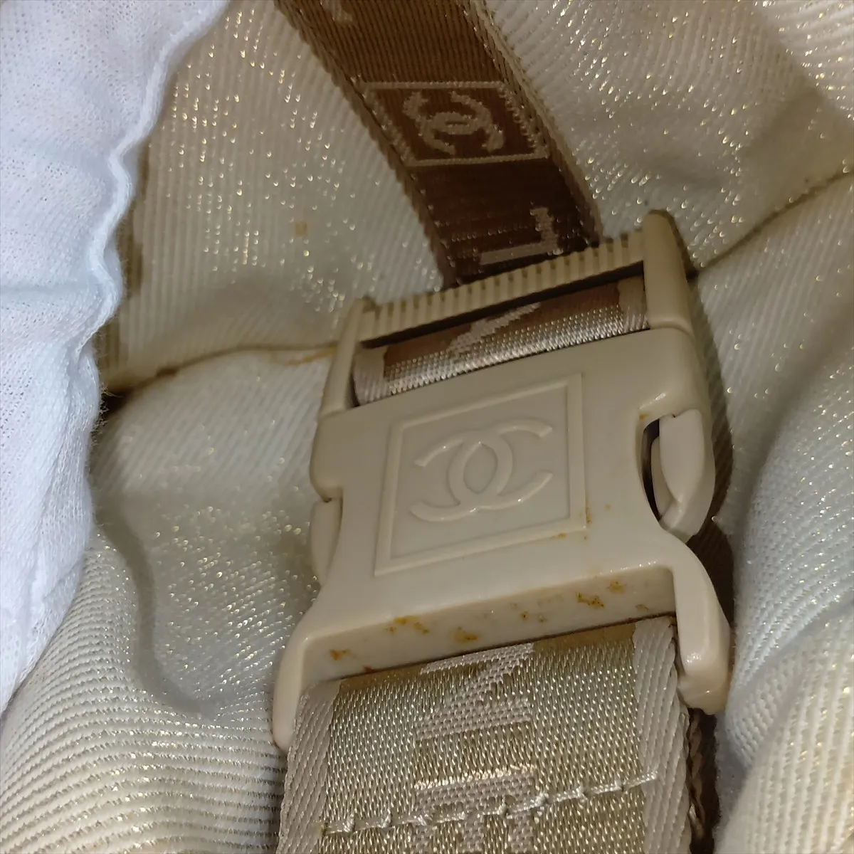 Sport Line Canvas x Leather 2-Way Boston Bag, Beige, Gold Hardware, 10605077 (Serial Number in the 10s) — view 12