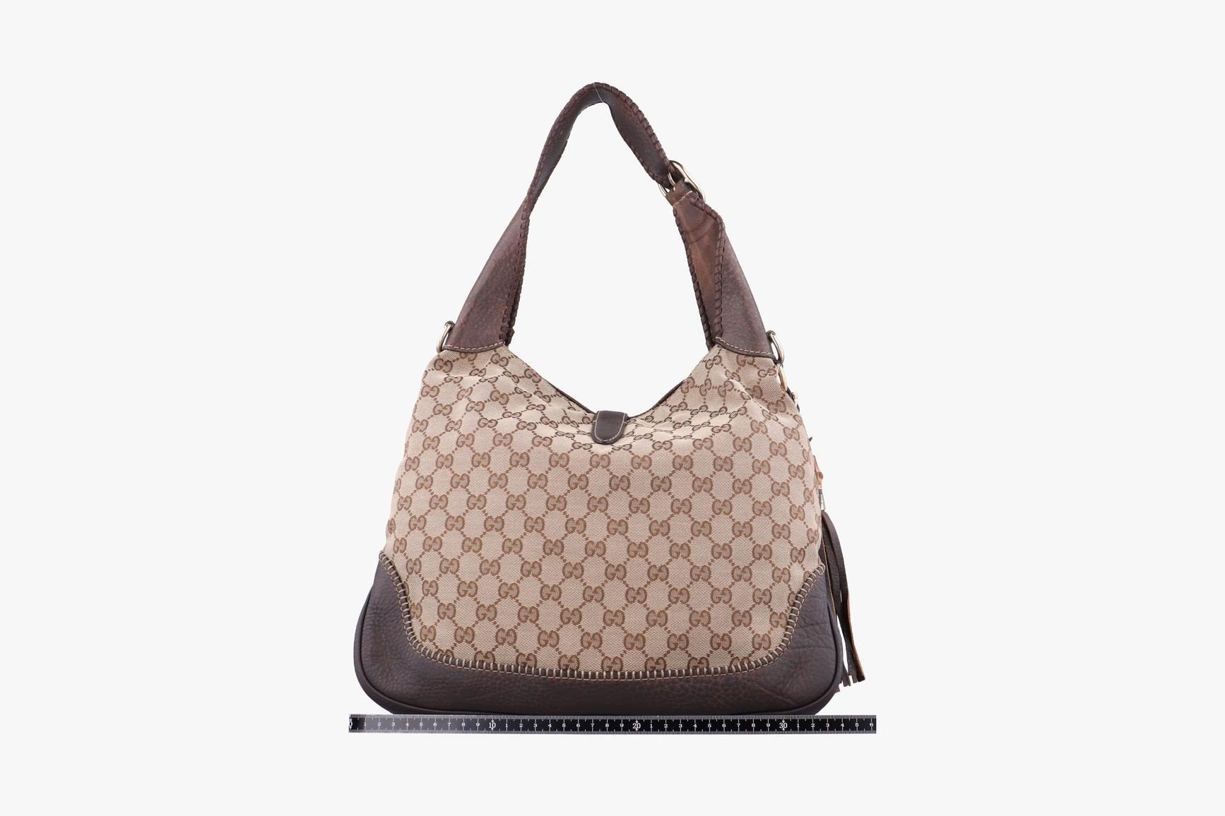 New Jackie Canvas x Leather Beige x Brown — view 2