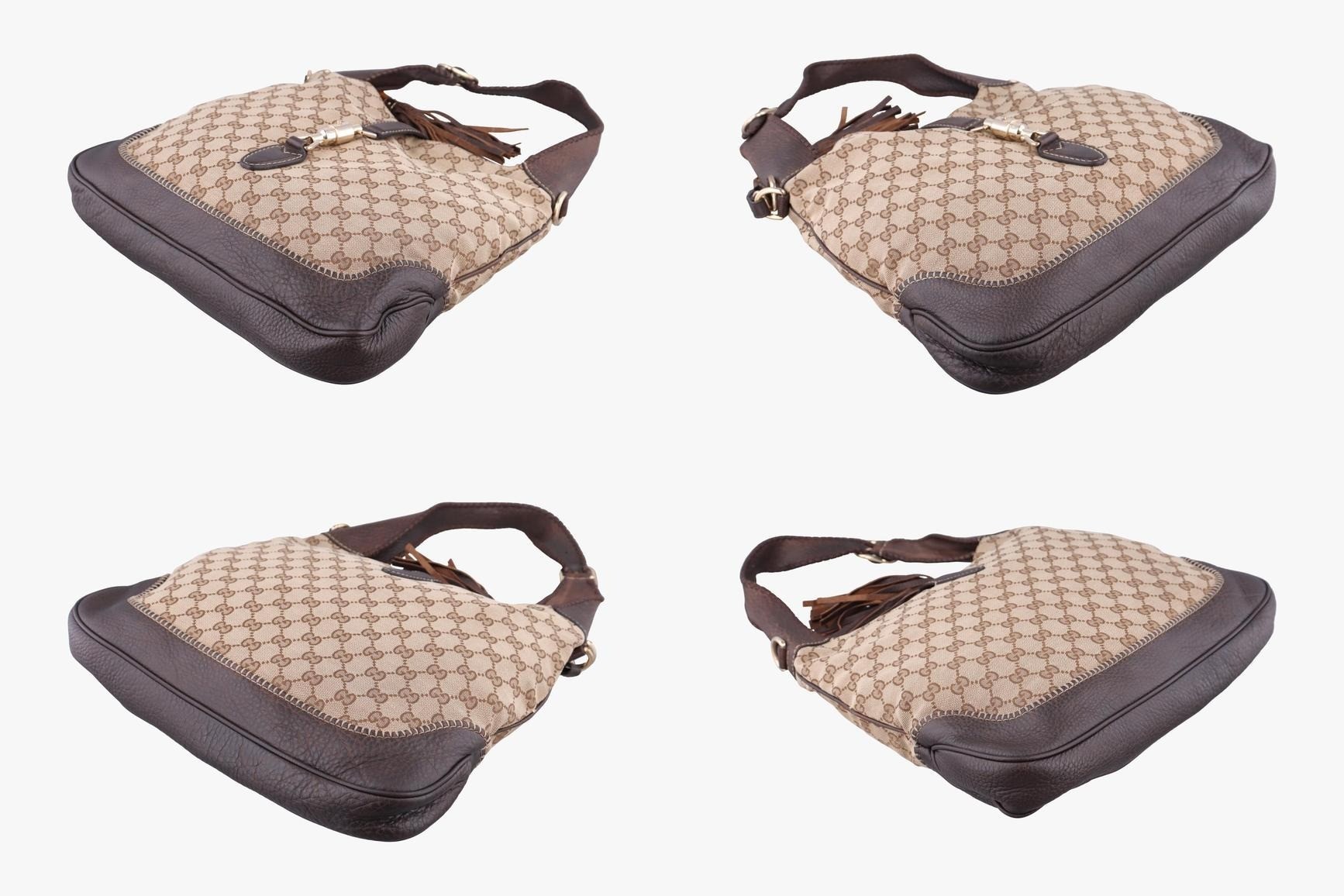 New Jackie Canvas x Leather Beige x Brown — view 4