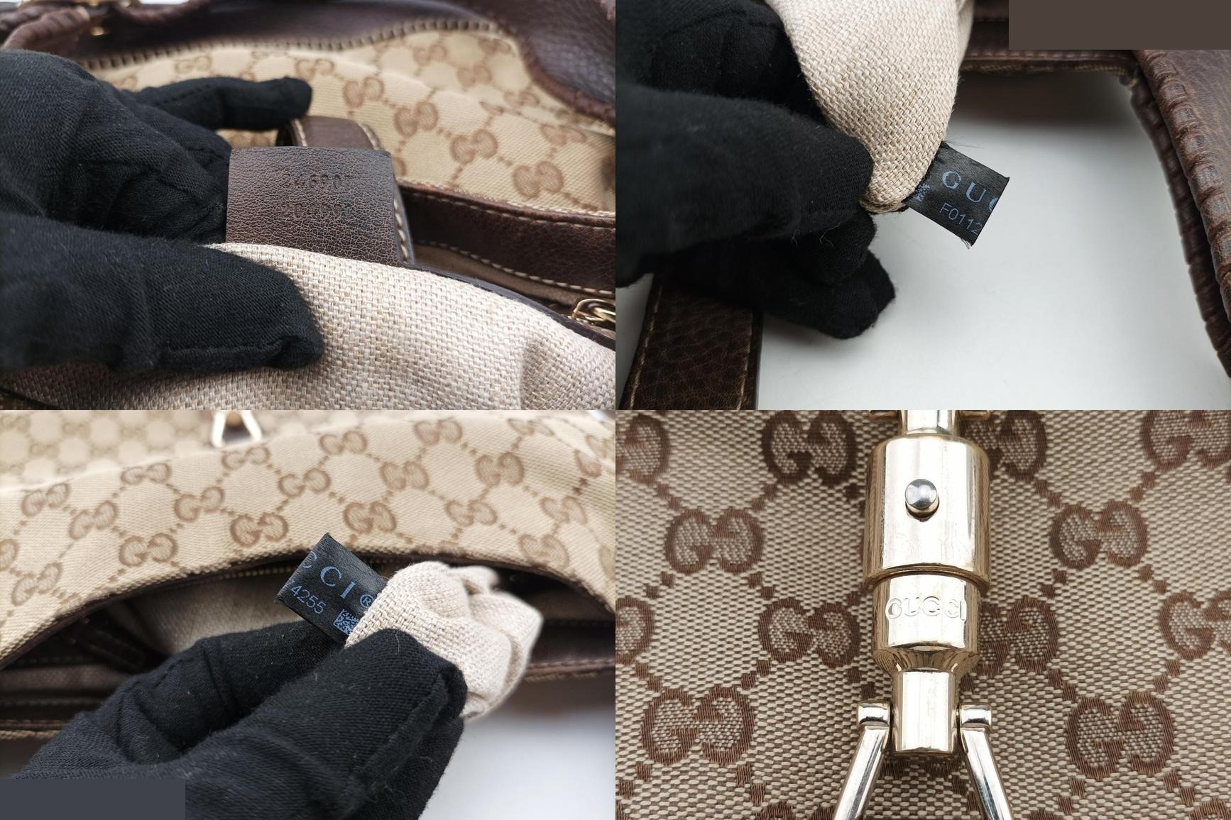 New Jackie Canvas x Leather Beige x Brown — view 8