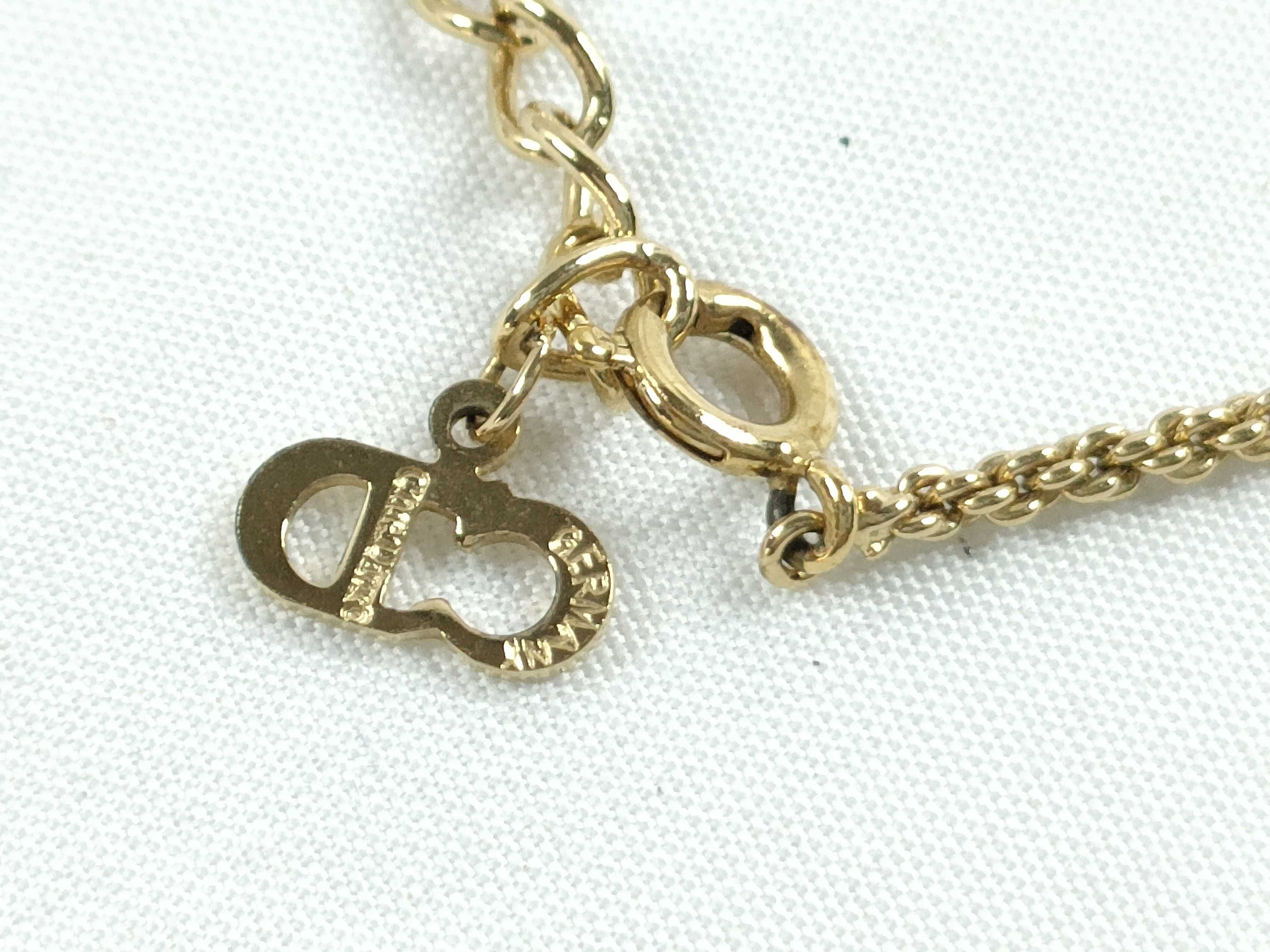 Christian necklace with rhinestones, black and gold. — view 6