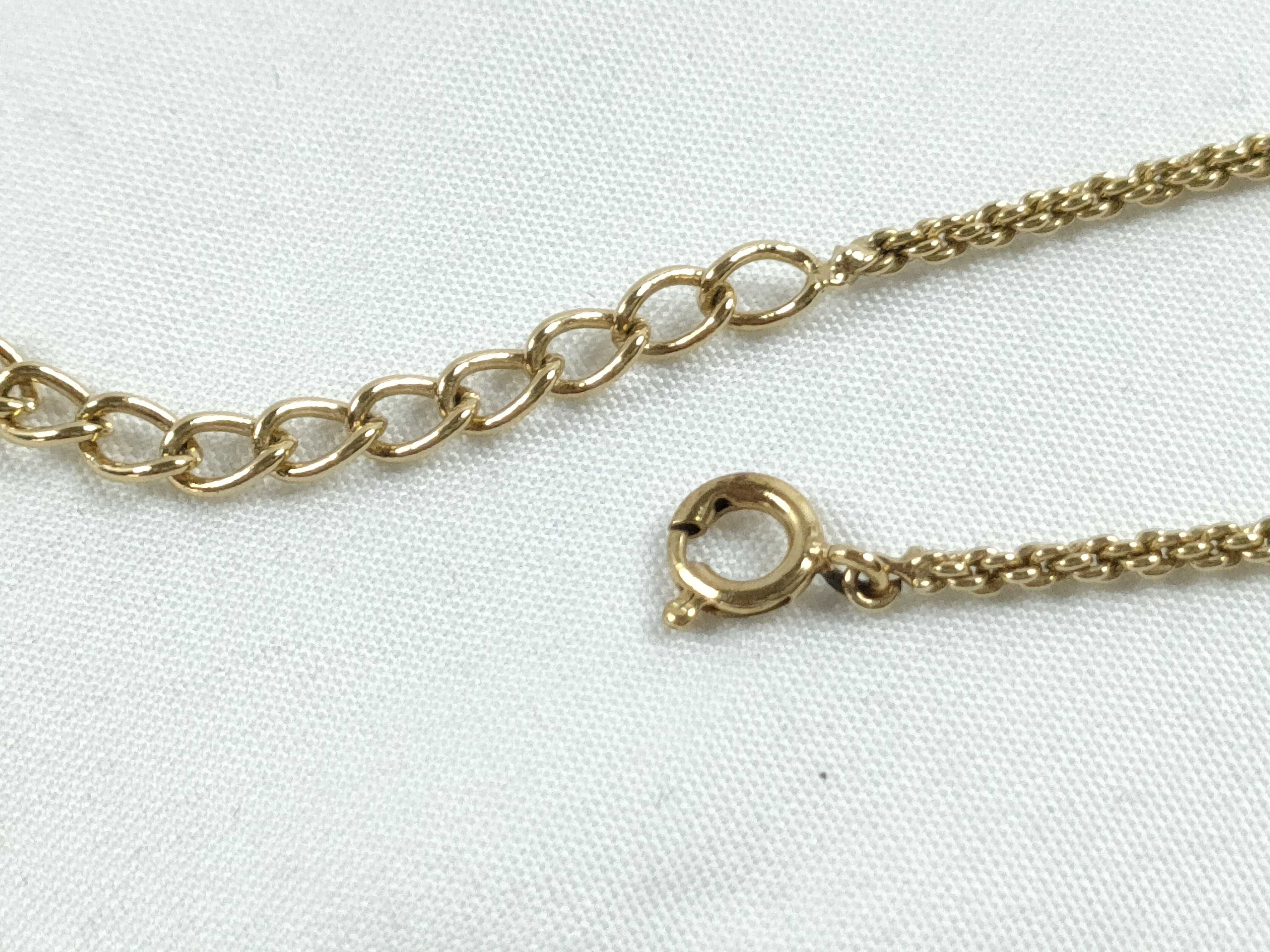 Christian necklace with rhinestones, black and gold. — view 7