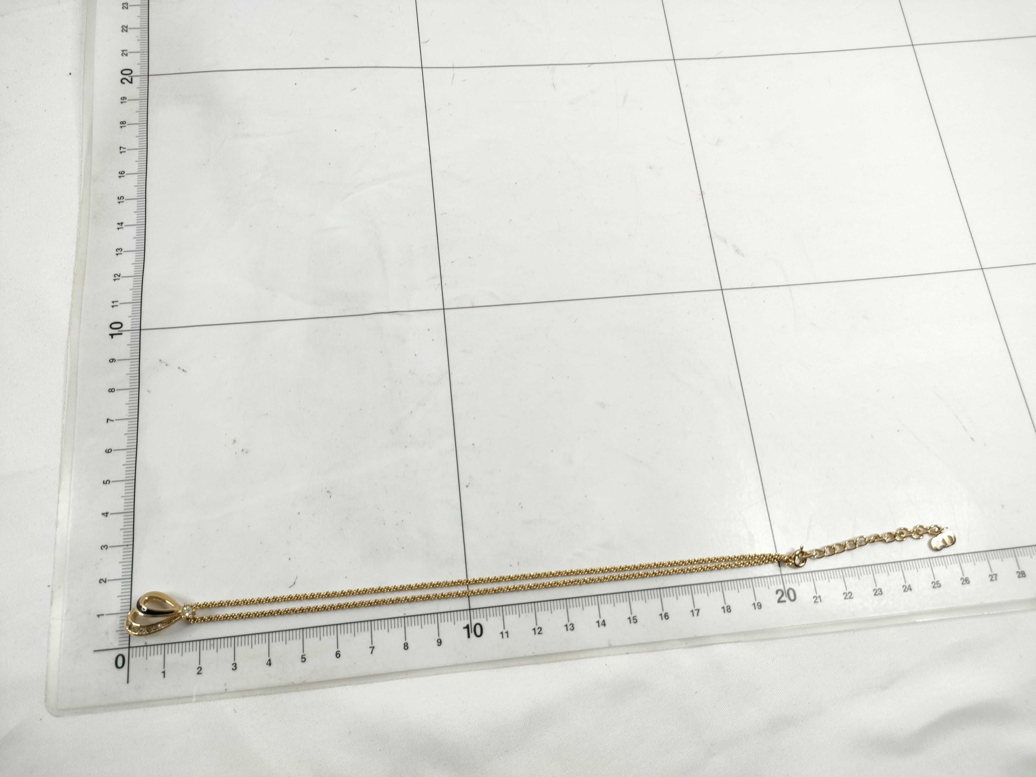 Christian necklace with rhinestones, black and gold. — view 8