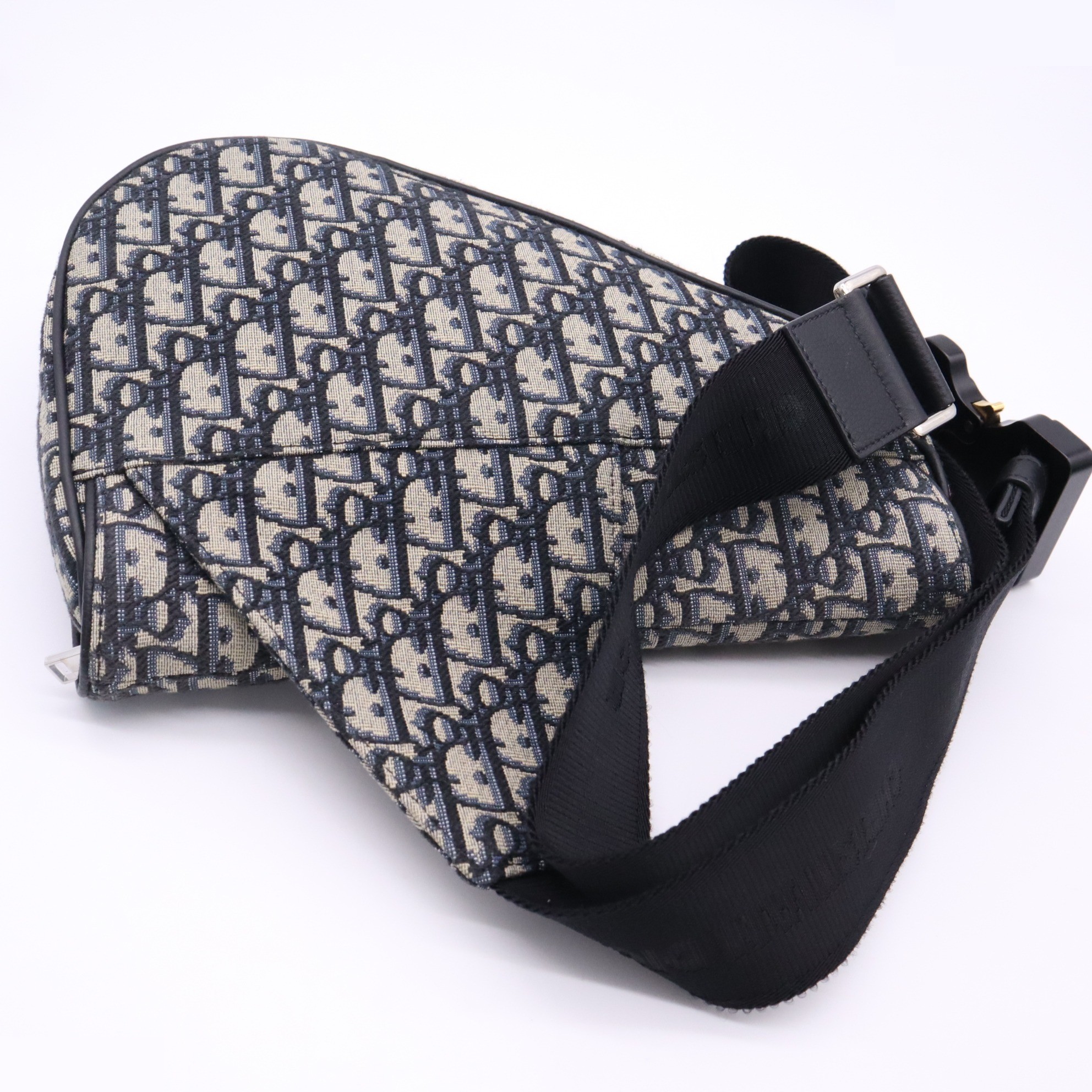 Oblique Jacquard Saddle Bag — view 2