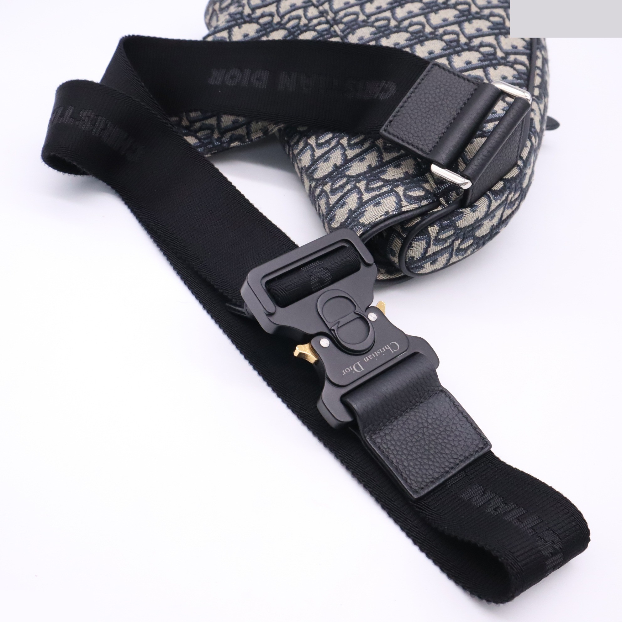 Oblique Jacquard Saddle Bag — view 3