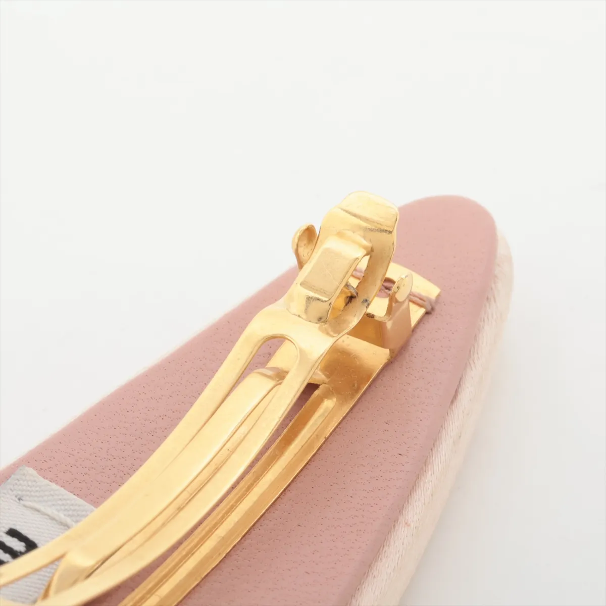Logo Barrette Satin Gold x Pink — view 4