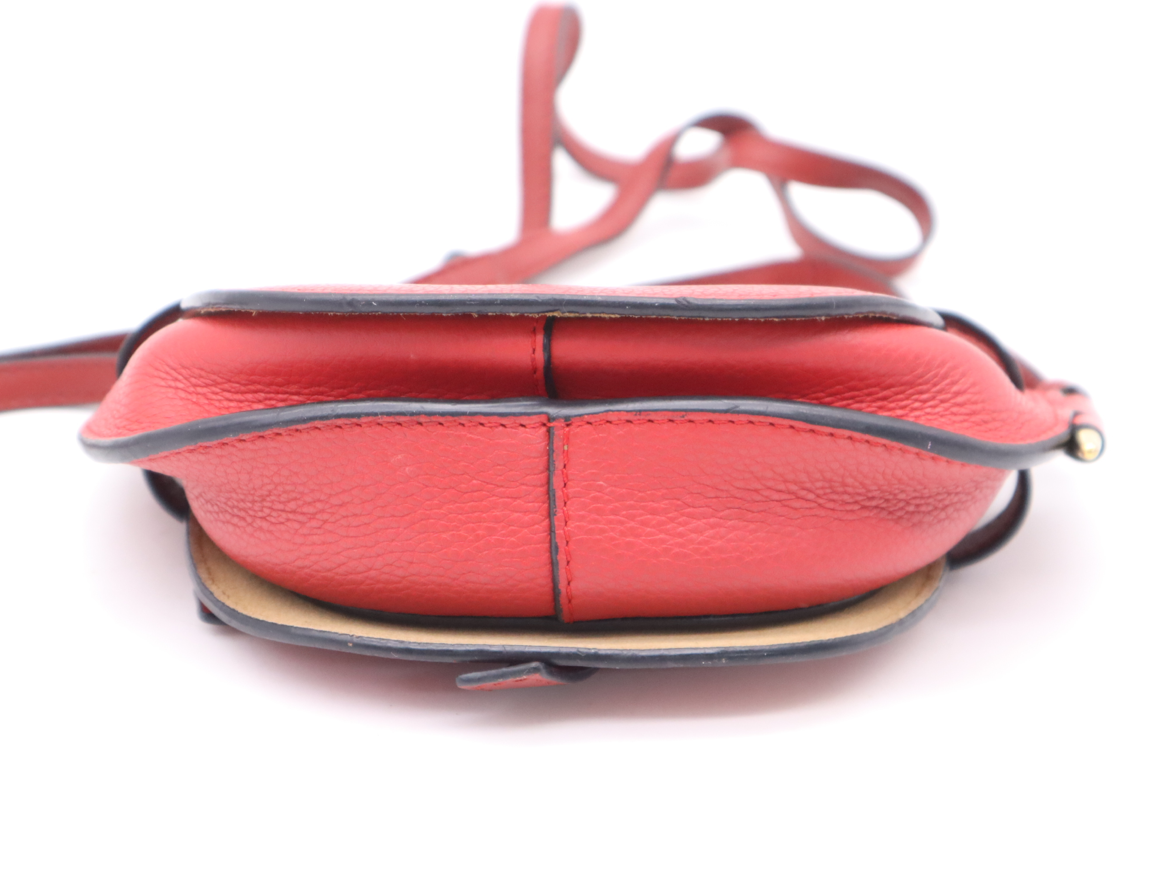 Leather Gate Bag Mini Red Shoulder Bag — view 4