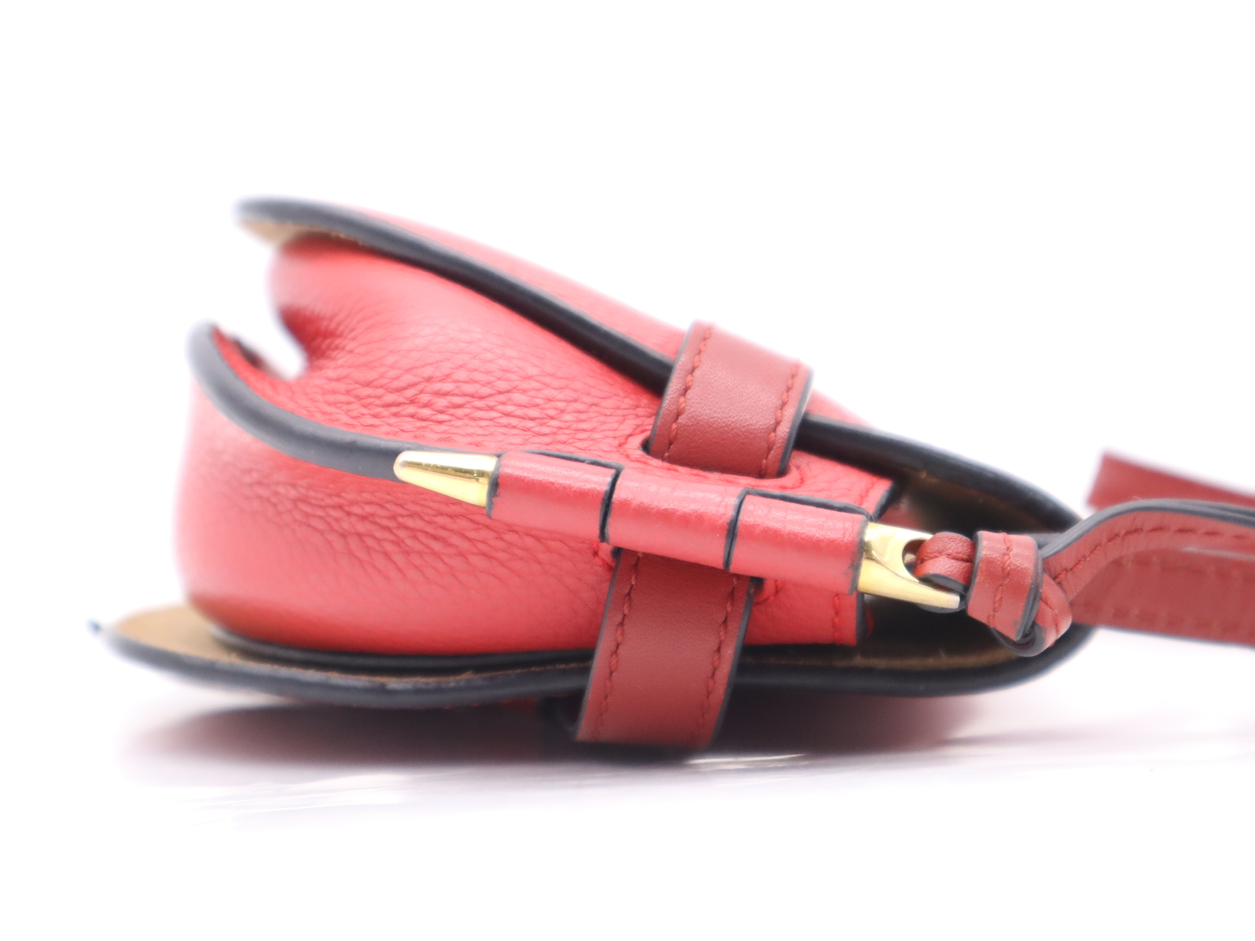Leather Gate Bag Mini Red Shoulder Bag — view 5
