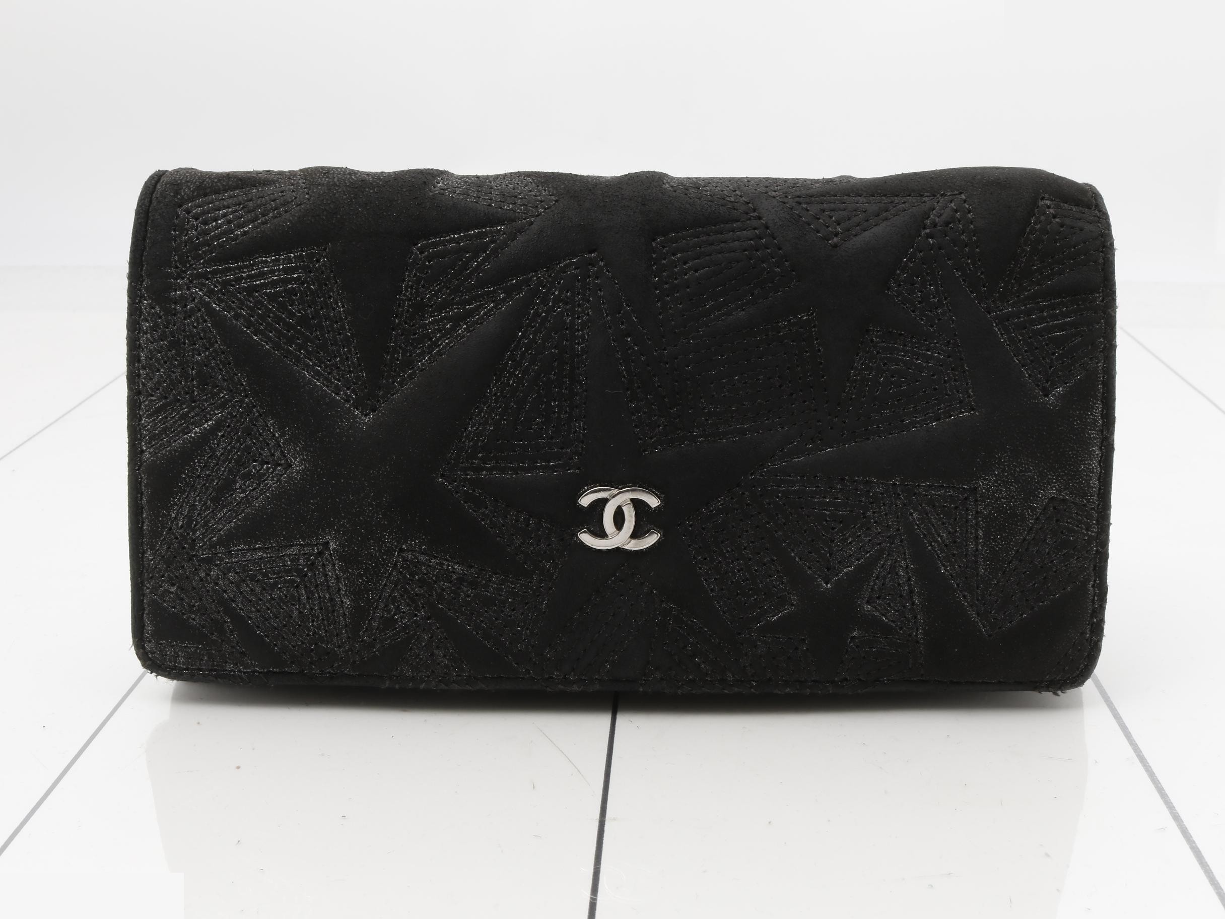 Star embossed Coco Mark long wallet
