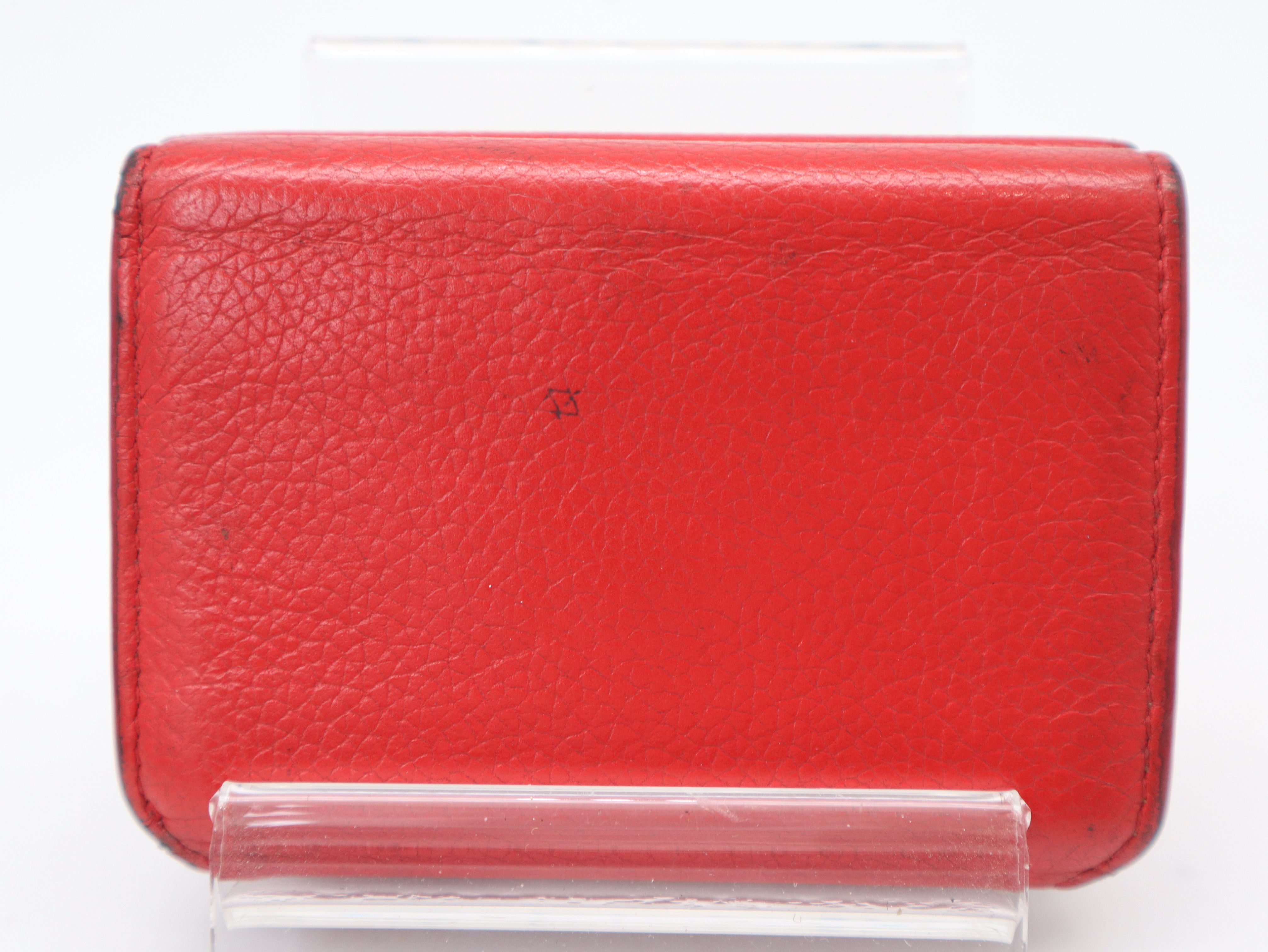 593813 Leather Mini Wallet, Red — view 2