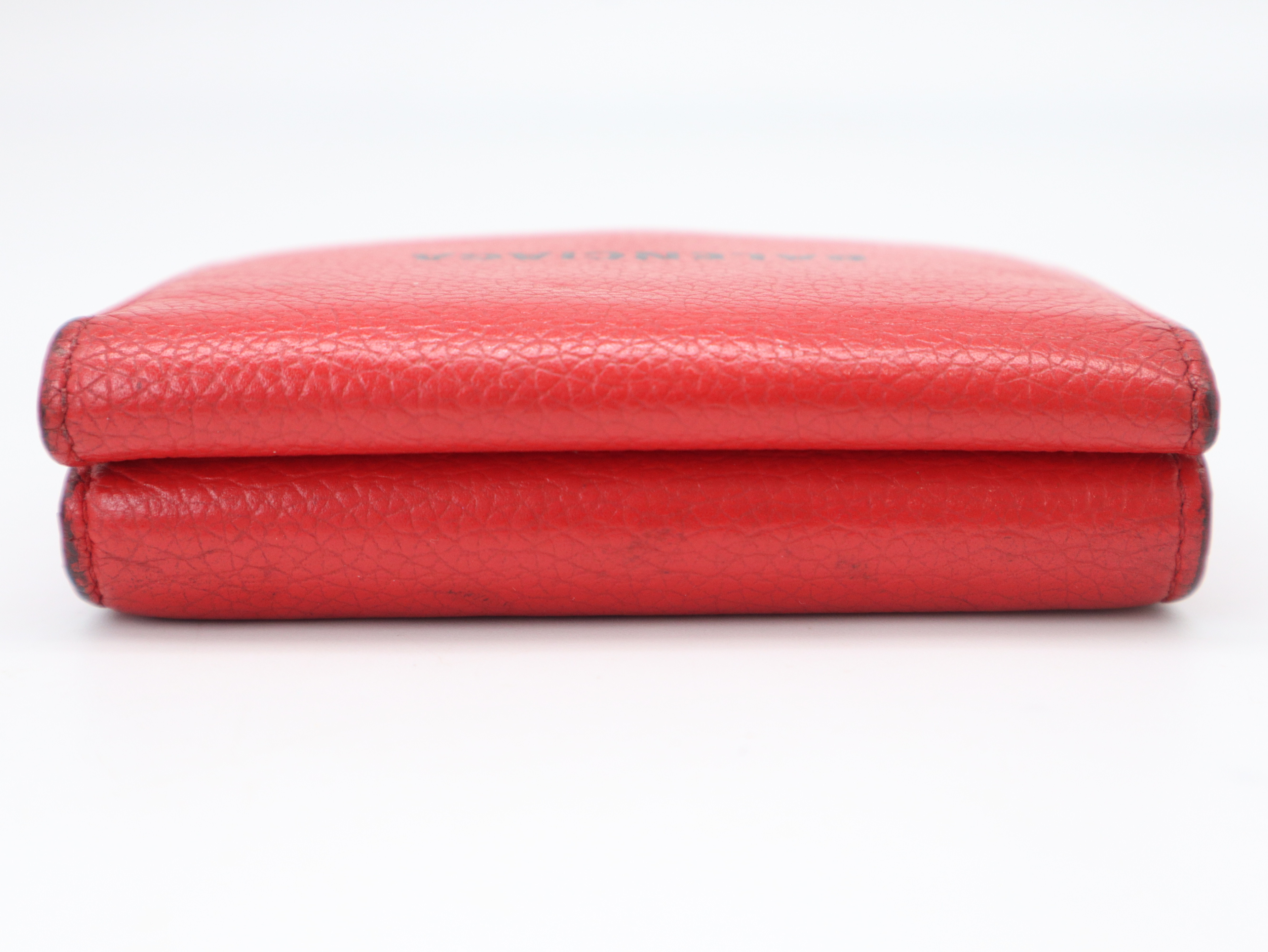 593813 Leather Mini Wallet, Red — view 3