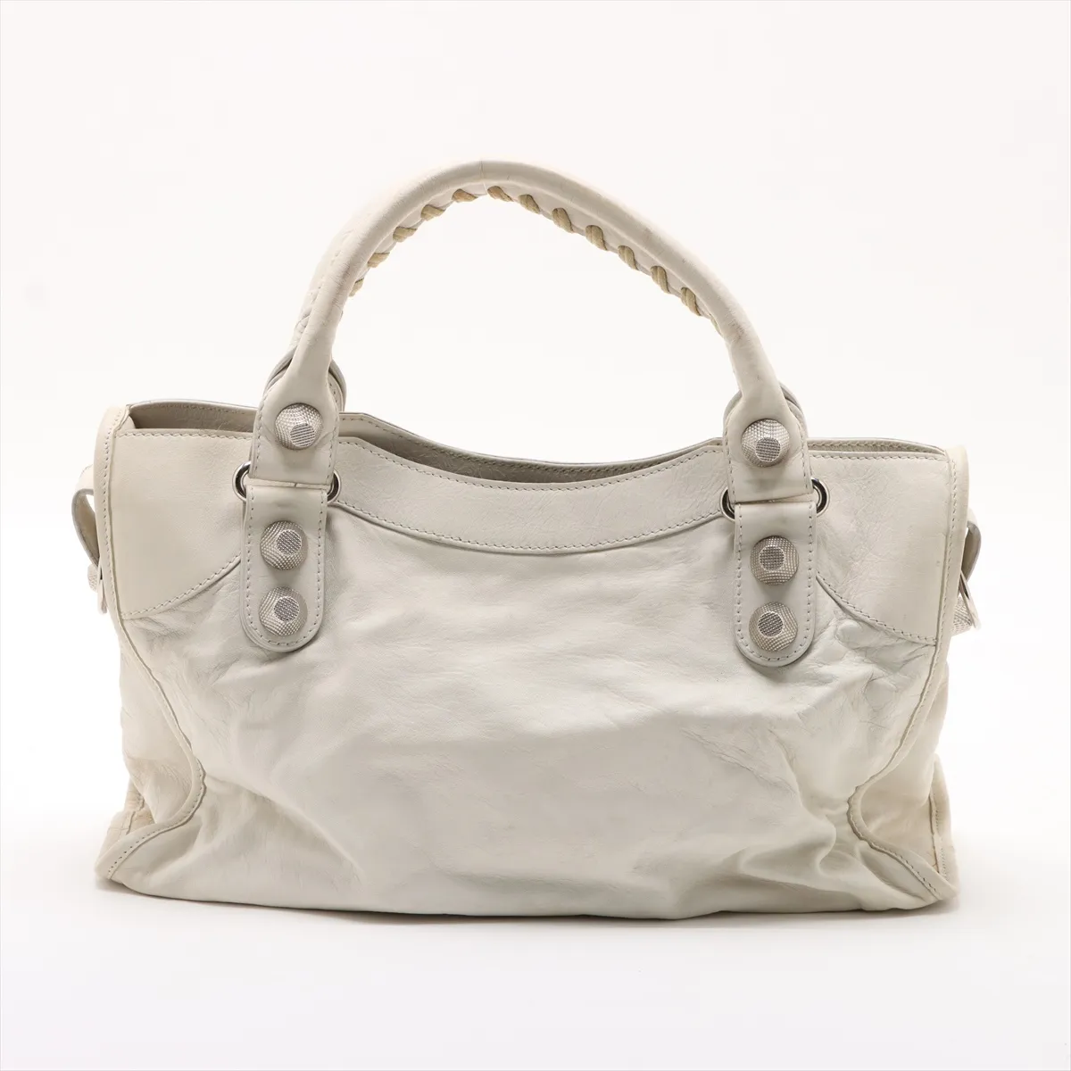 The Giant City Leather 2WAY Handbag White 173084 with Mirror — view 2