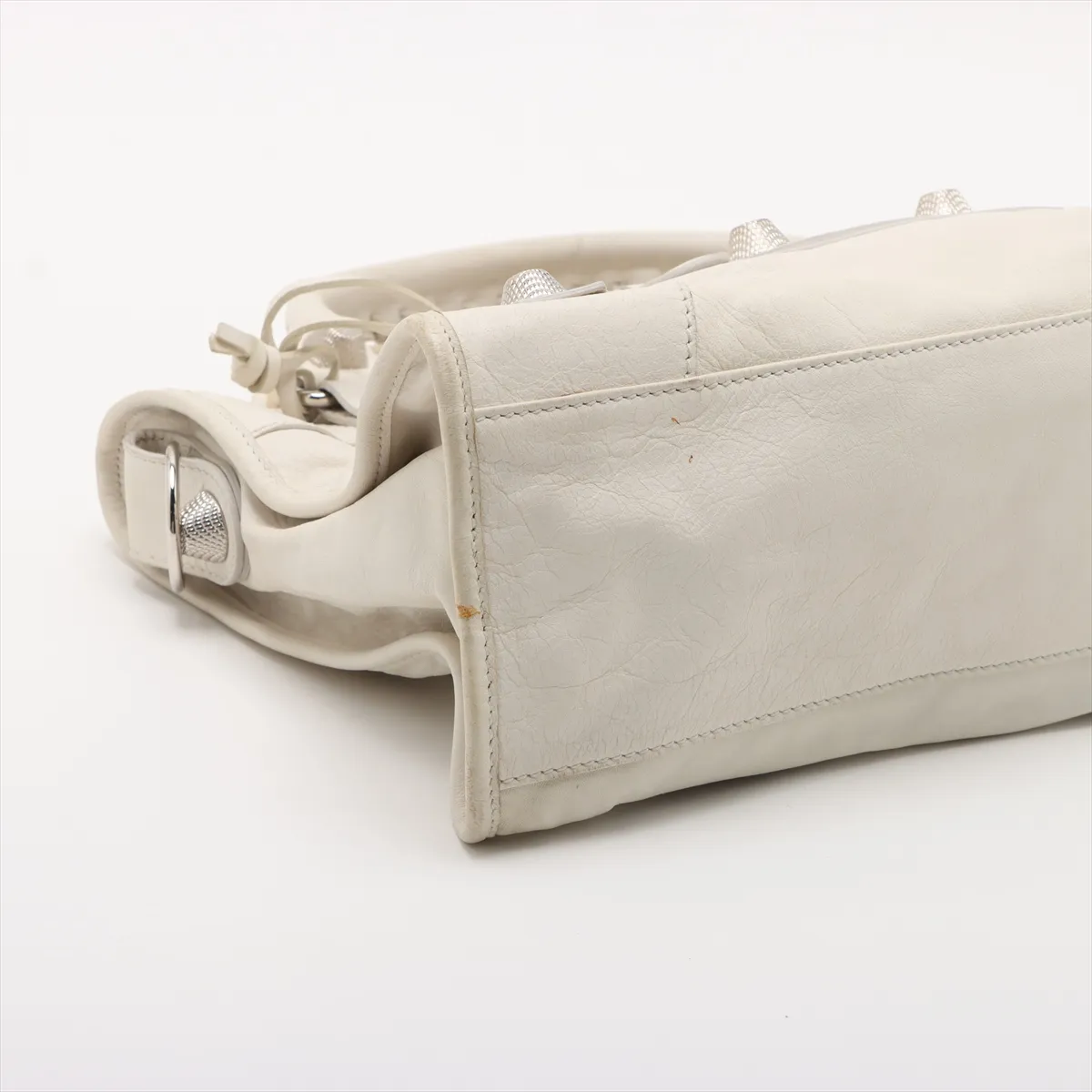 The Giant City Leather 2WAY Handbag White 173084 with Mirror — view 4