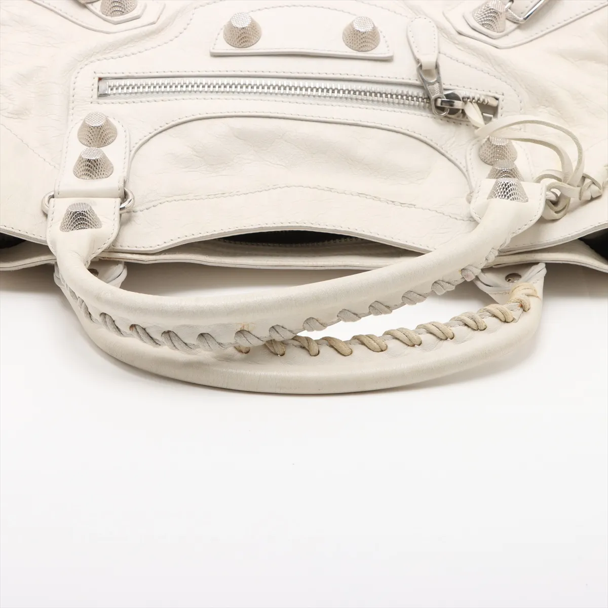 The Giant City Leather 2WAY Handbag White 173084 with Mirror — view 5