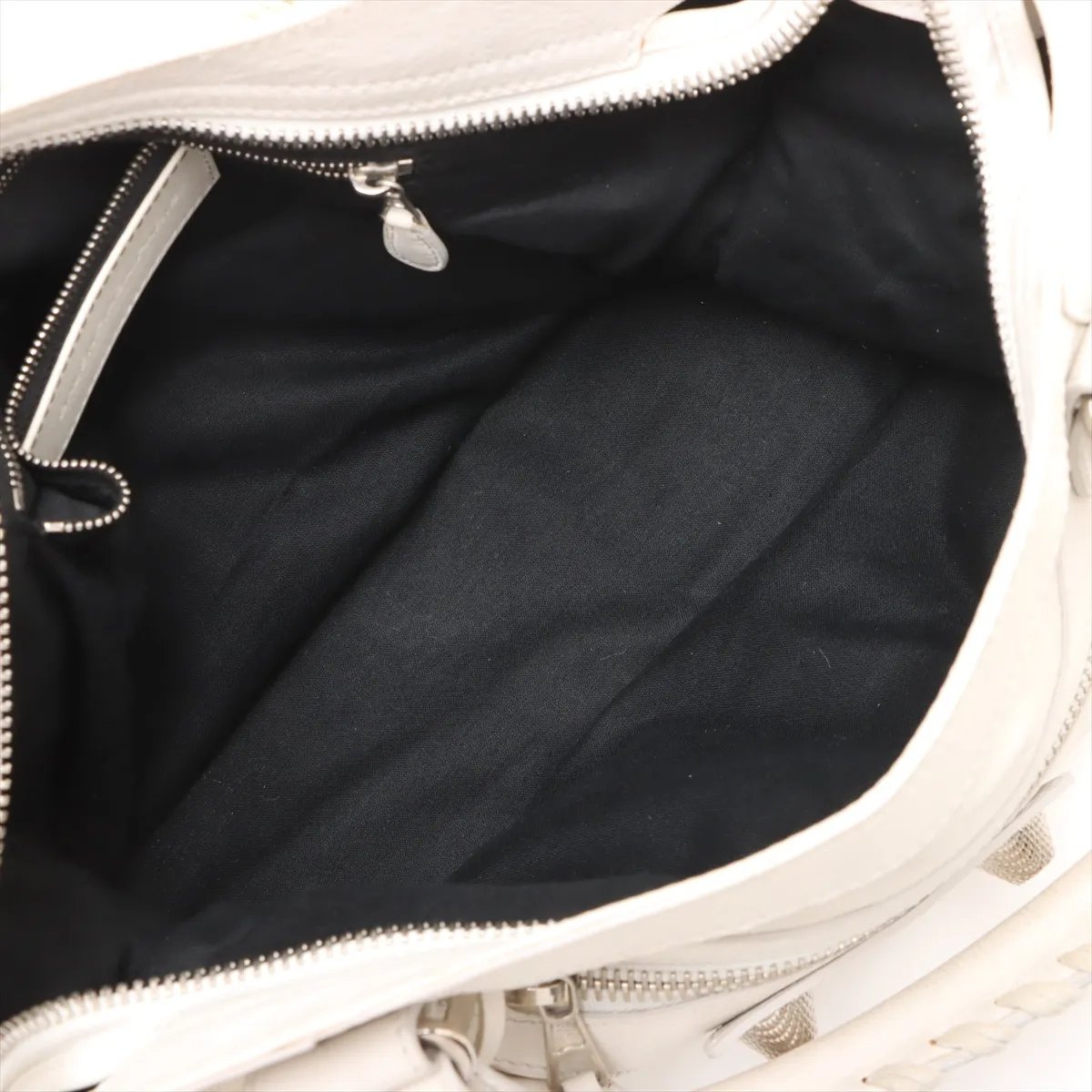 The Giant City Leather 2WAY Handbag White 173084 with Mirror — view 8
