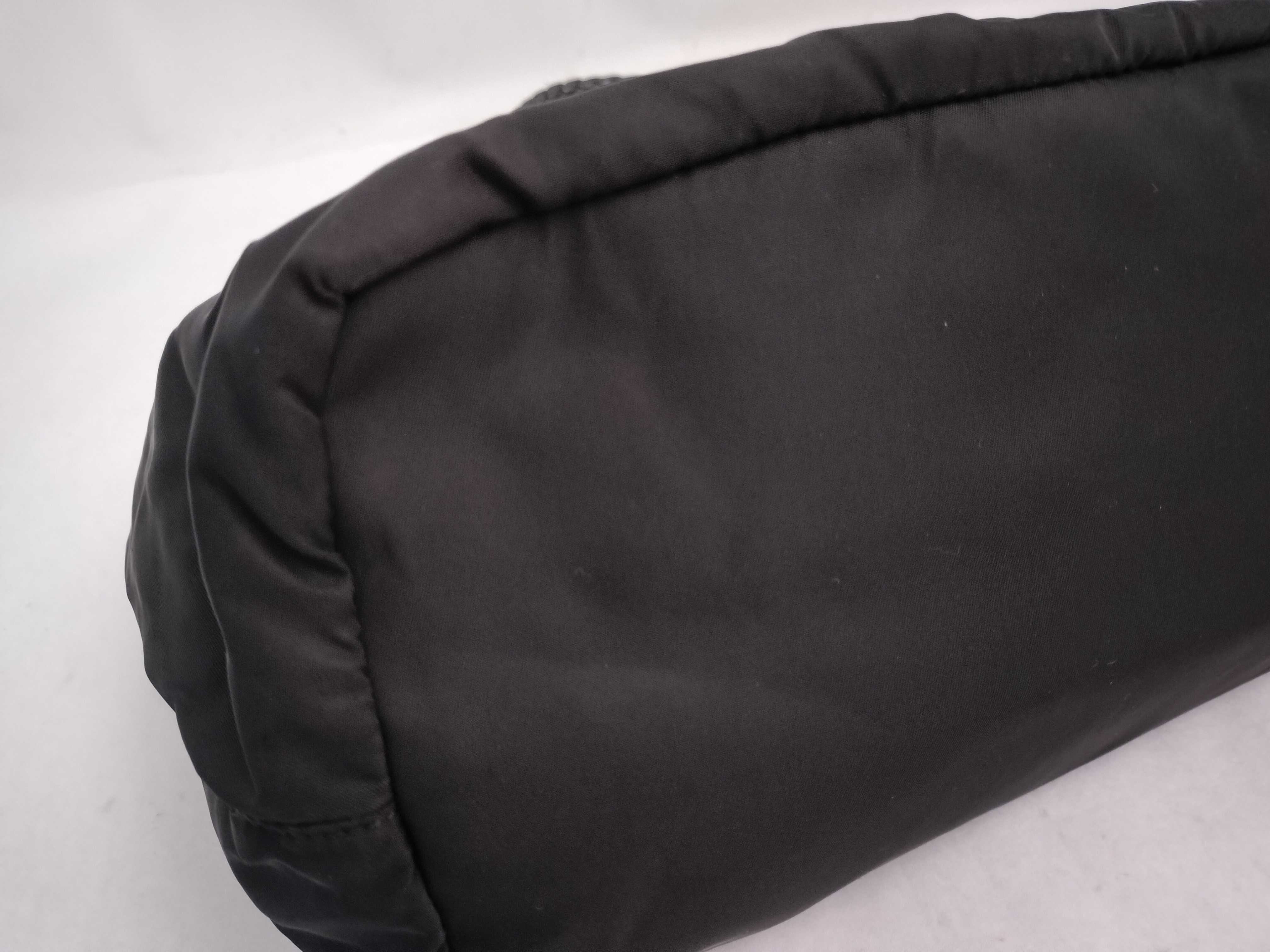 Nylon Prada Ribbon Bomber Handbag Nylon (Tessuto) and Leather Black Tote Bag — view 15