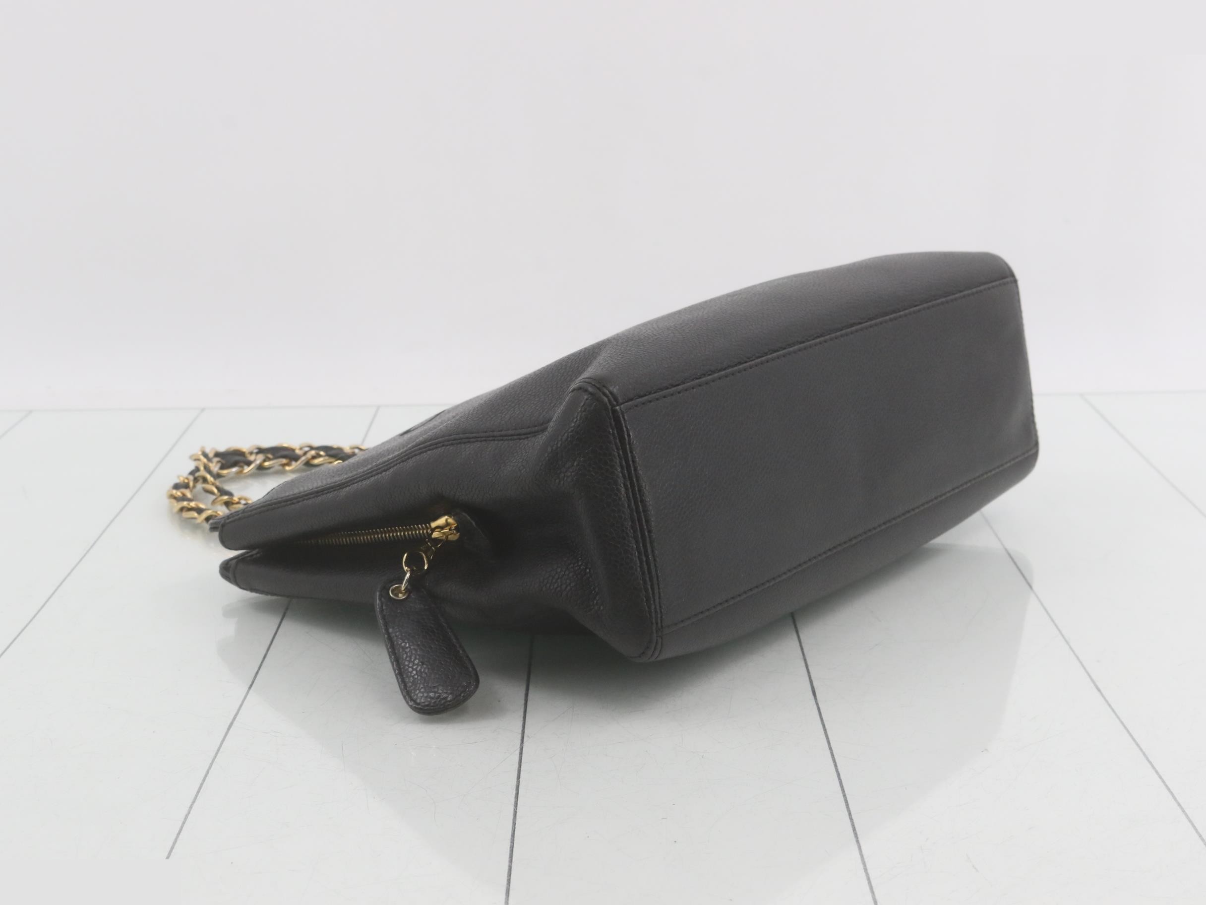 Chain Tote Bag, Caviar Leather, Black, Serial Number 5, Item Number 5094962 — view 5