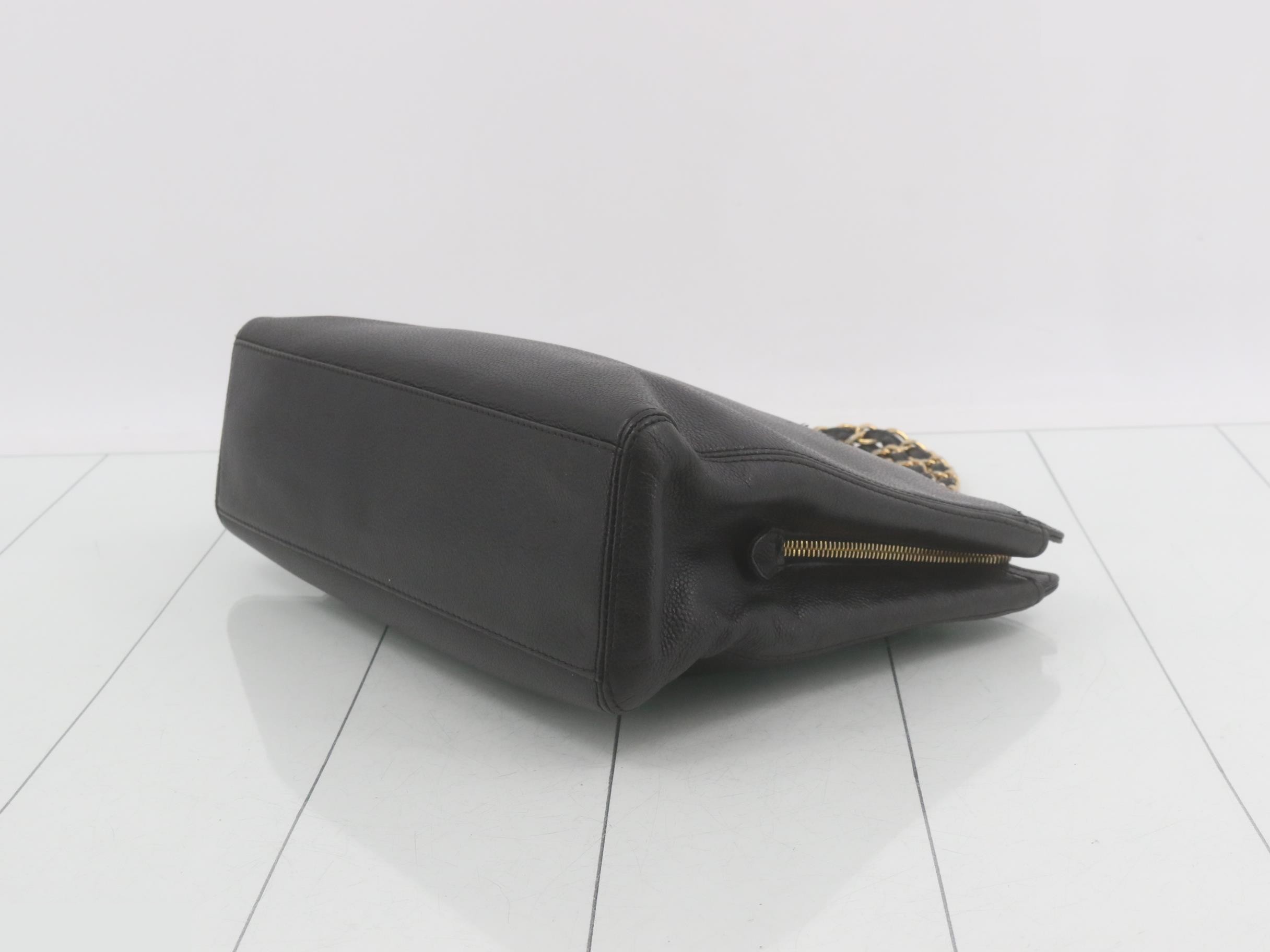 Chain Tote Bag, Caviar Leather, Black, Serial Number 5, Item Number 5094962 — view 6