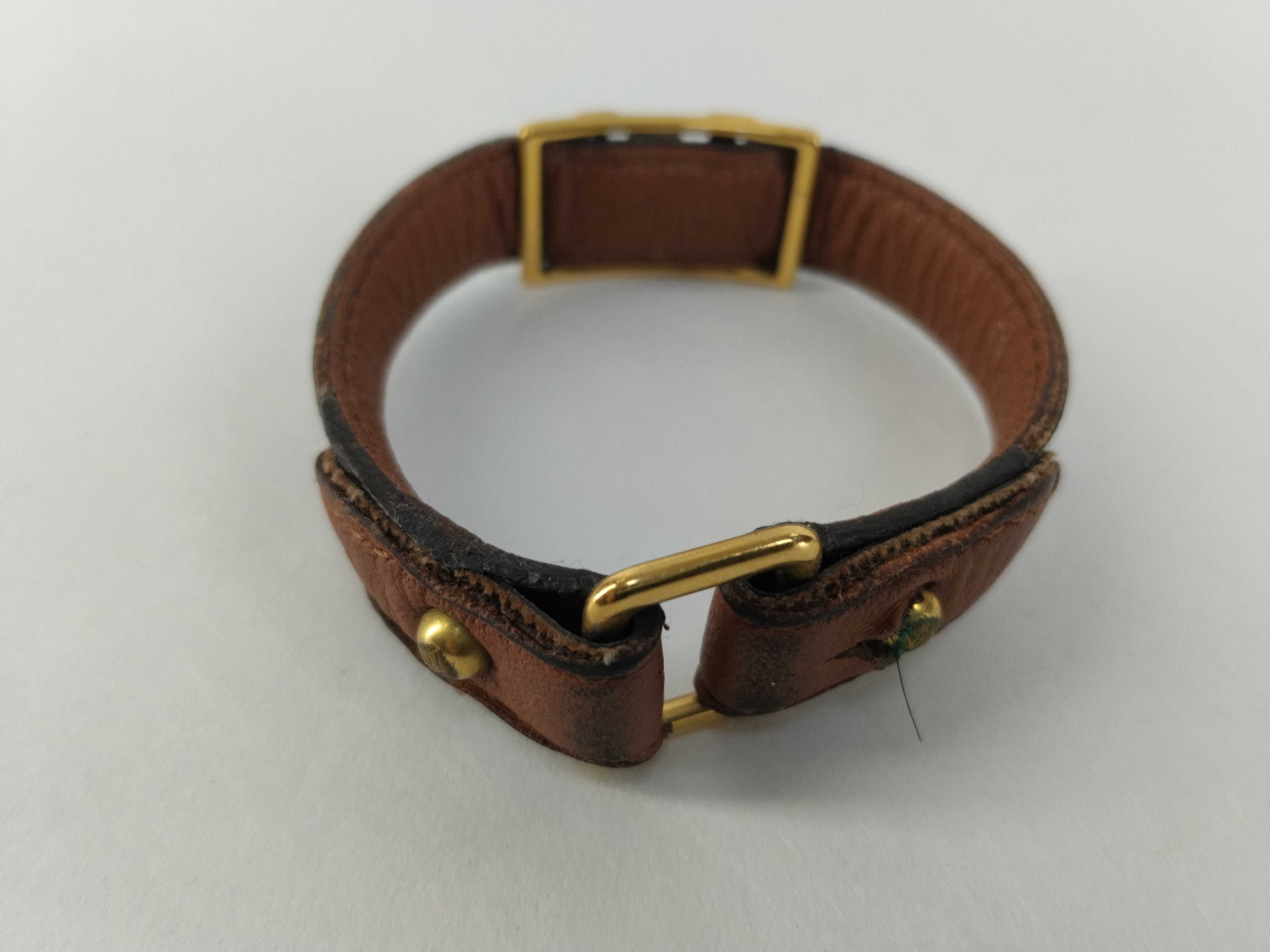 Monogram Louis Vuitton Monogram Bracelet LV Cut Out Leather Brown Bracelet Bracelet/Bangle — view 2