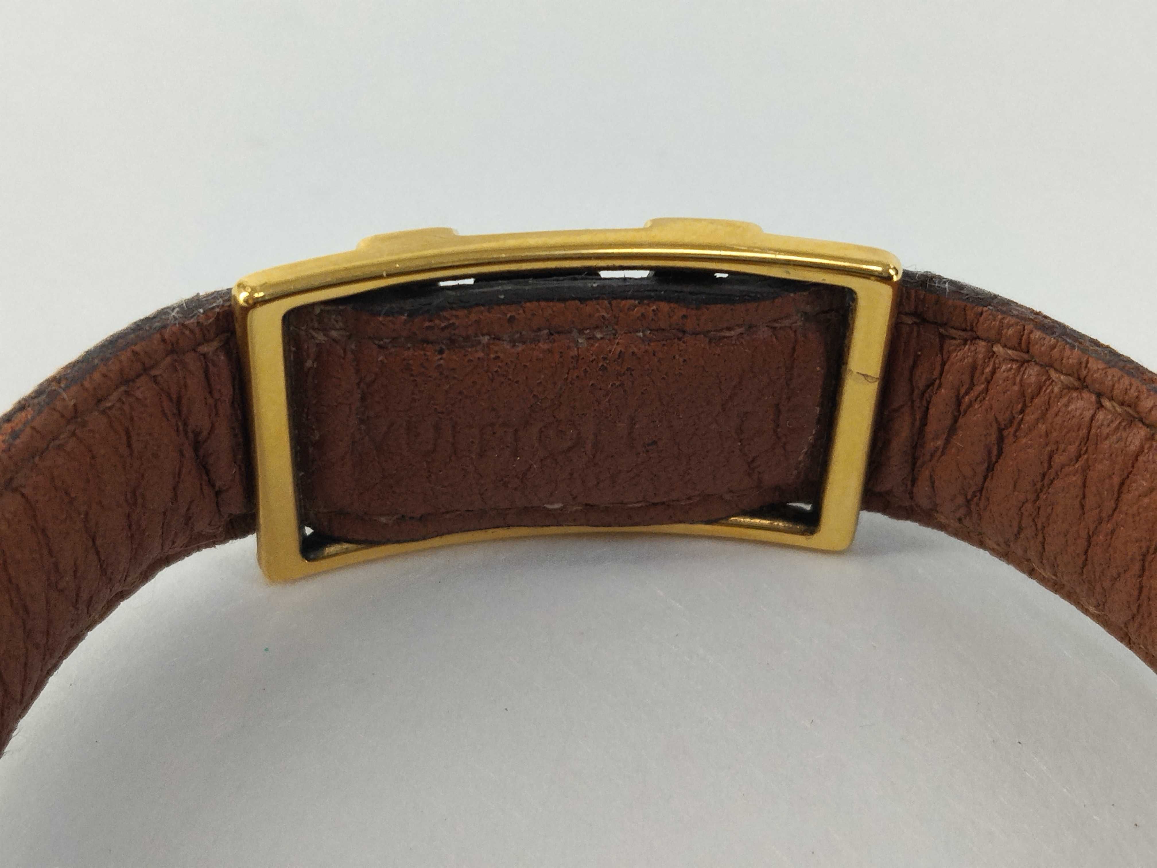 Monogram Louis Vuitton Monogram Bracelet LV Cut Out Leather Brown Bracelet Bracelet/Bangle — view 3