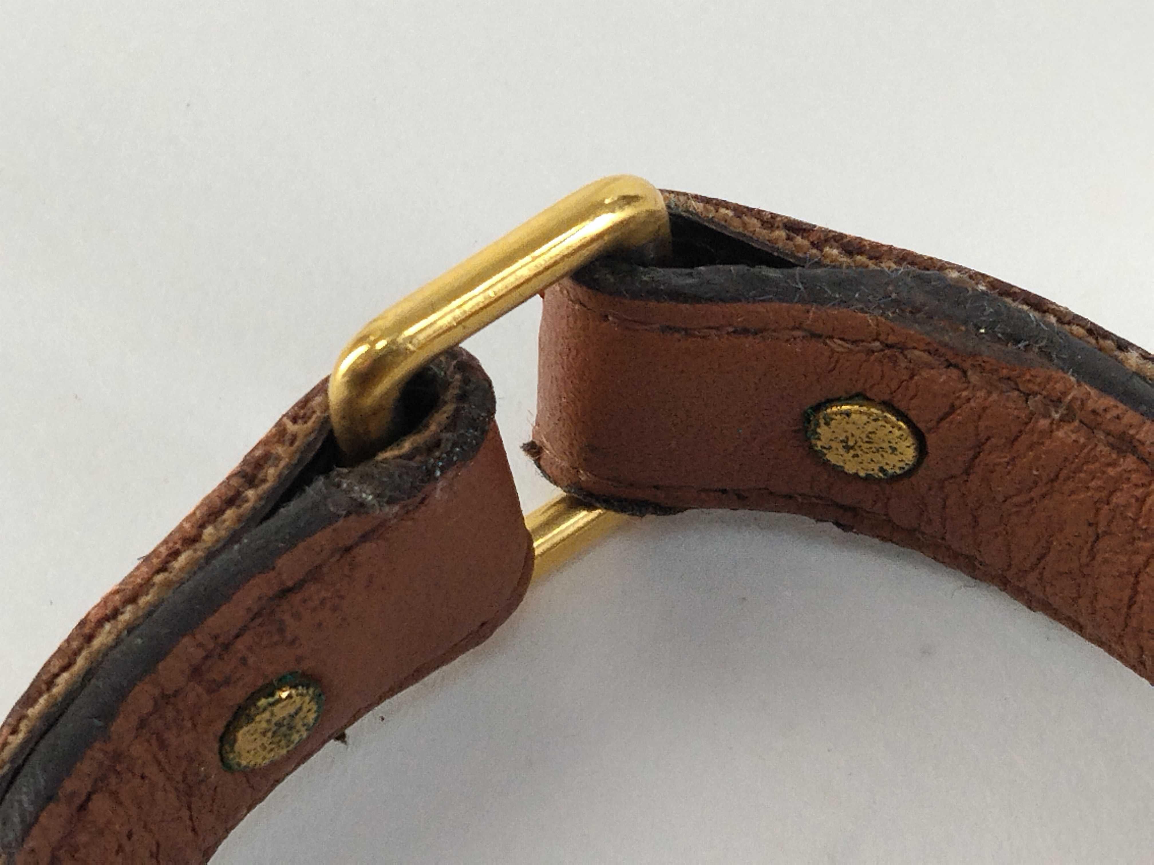 Monogram Louis Vuitton Monogram Bracelet LV Cut Out Leather Brown Bracelet Bracelet/Bangle — view 6