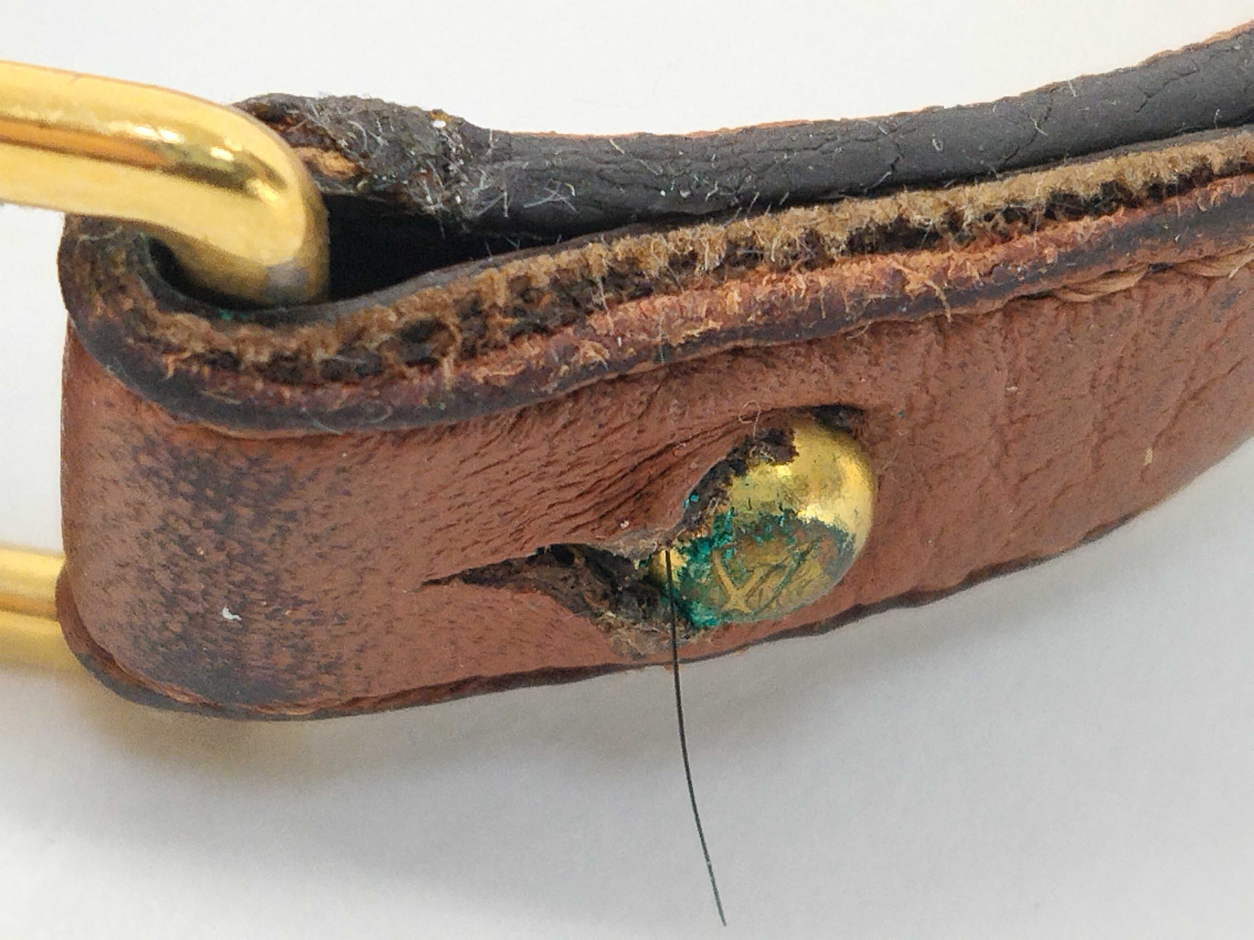 Monogram Louis Vuitton Monogram Bracelet LV Cut Out Leather Brown Bracelet Bracelet/Bangle — view 7