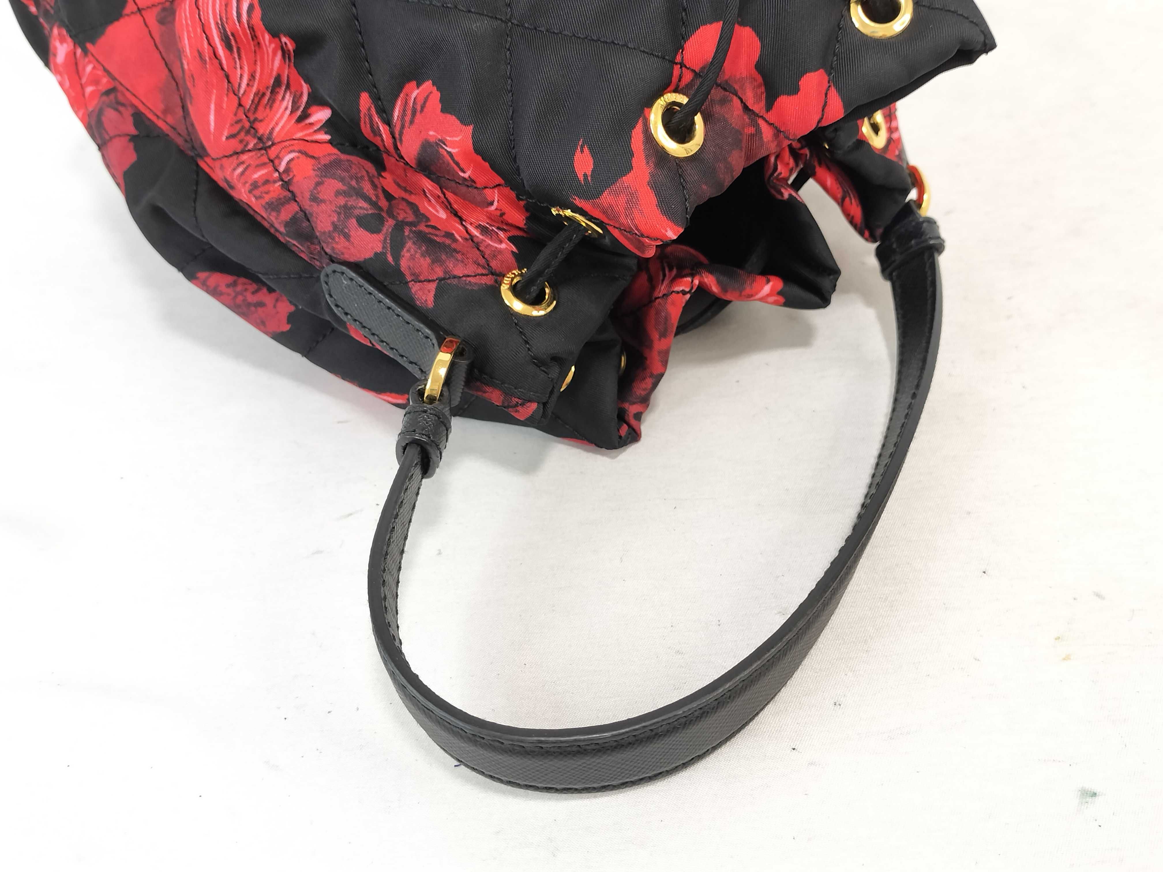 Flower Print Drawstring Bag Handbag — view 3