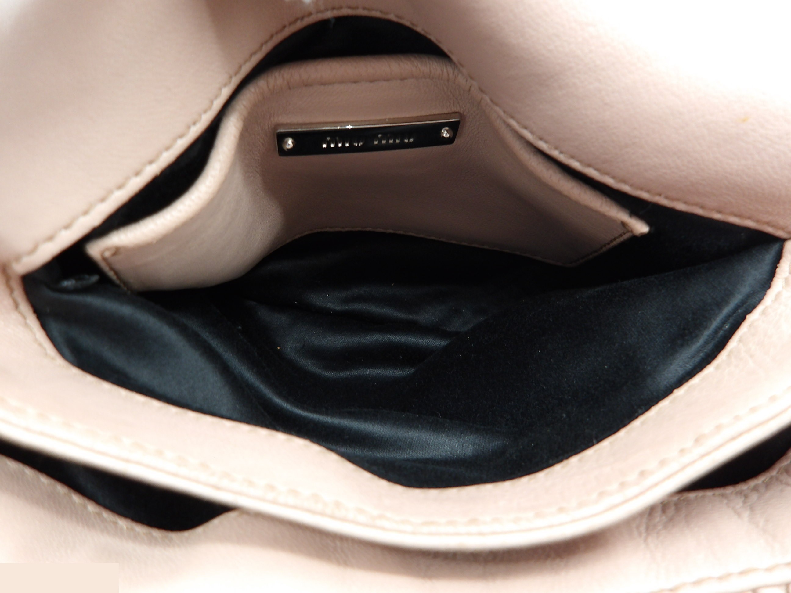 Nappa Crystal Shoulder Bag with Strap, Silver Hardware — view 7