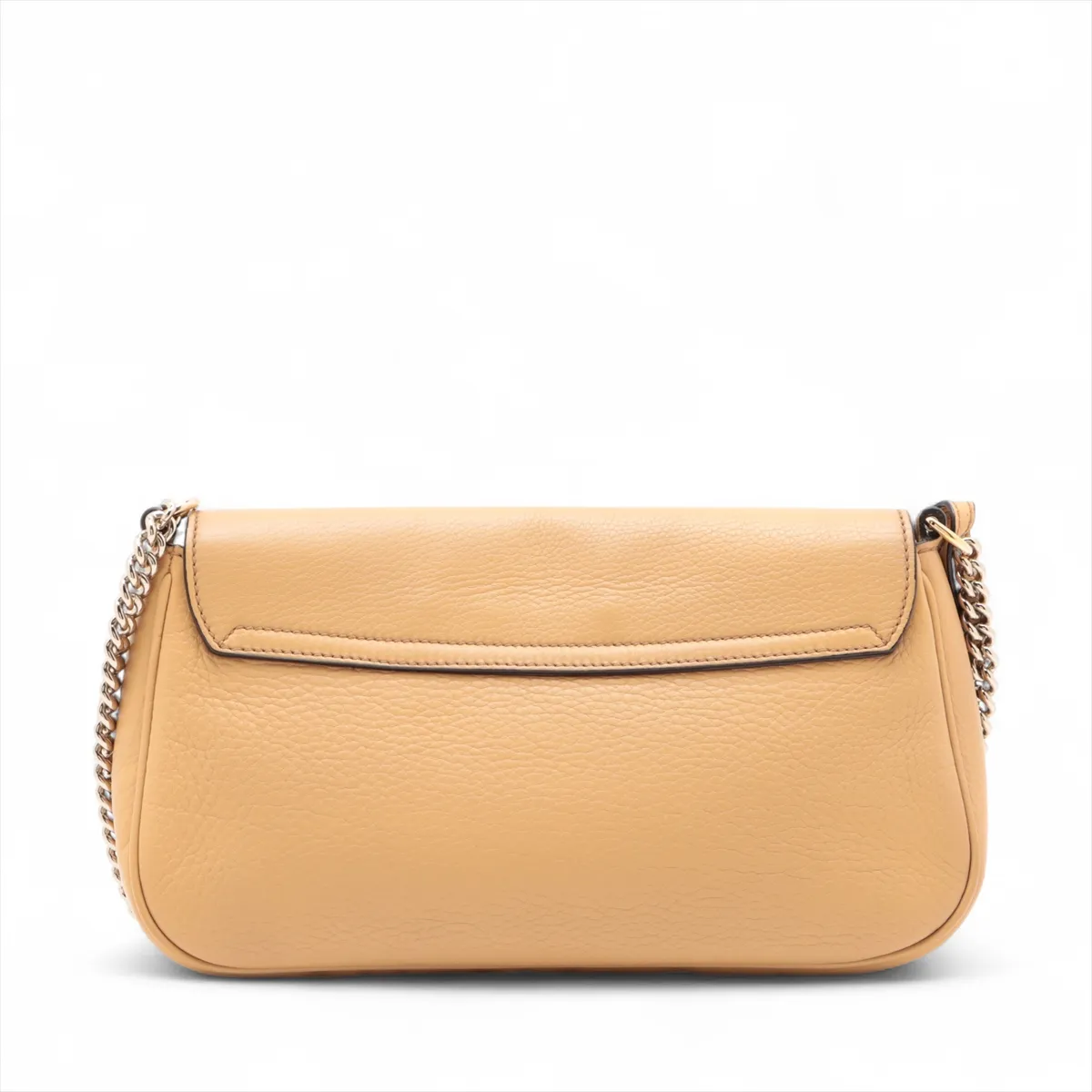 Soho Leather Chain Shoulder Bag, Beige, 336752 — view 2