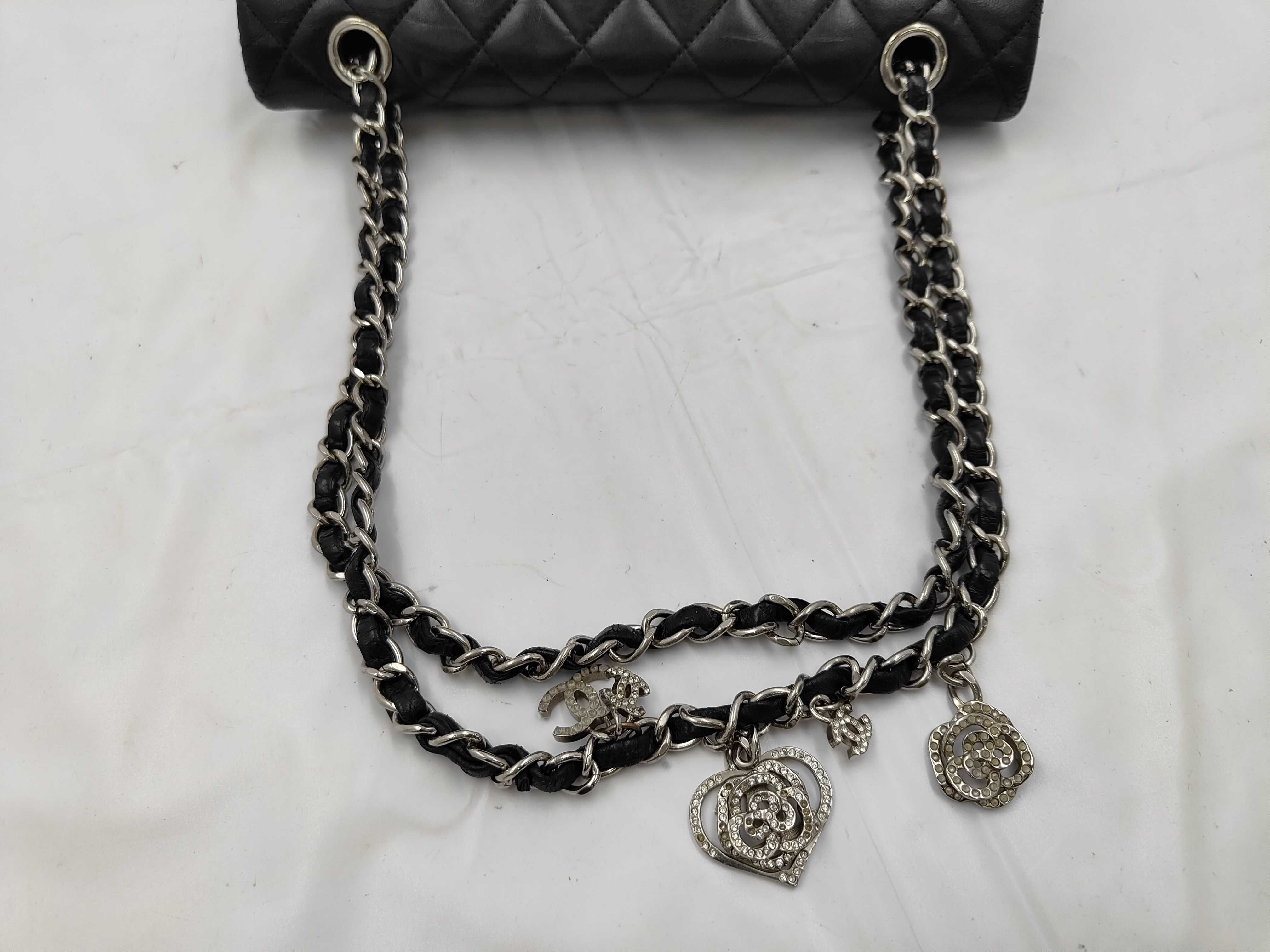Matelassé Icon Charm Lambskin Chain Shoulder Bag — view 3