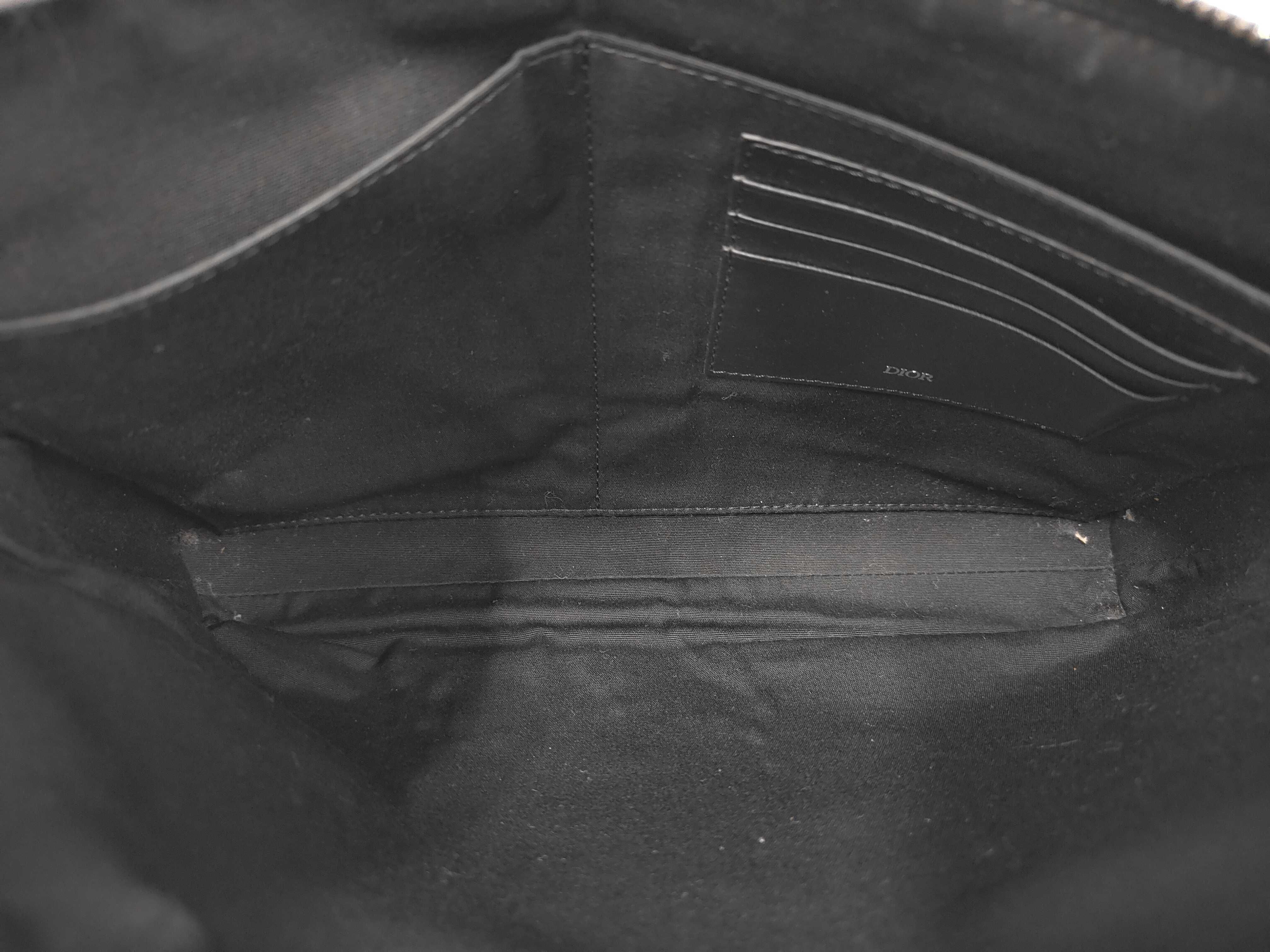 Oblique Canvas Clutch Black Clutch Bag — view 8