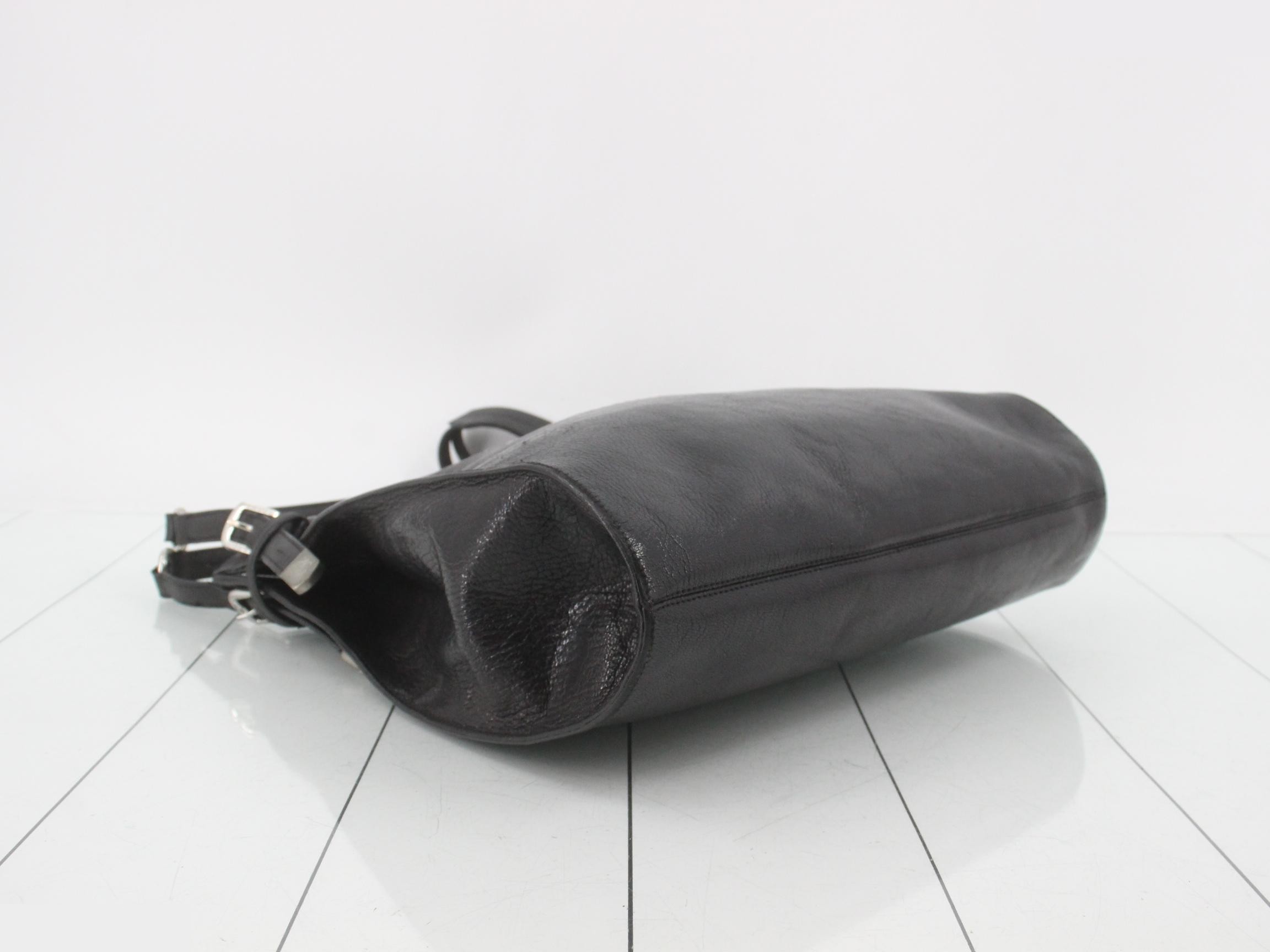 Studded Anagram Leather Black Shoulder Bag — view 5