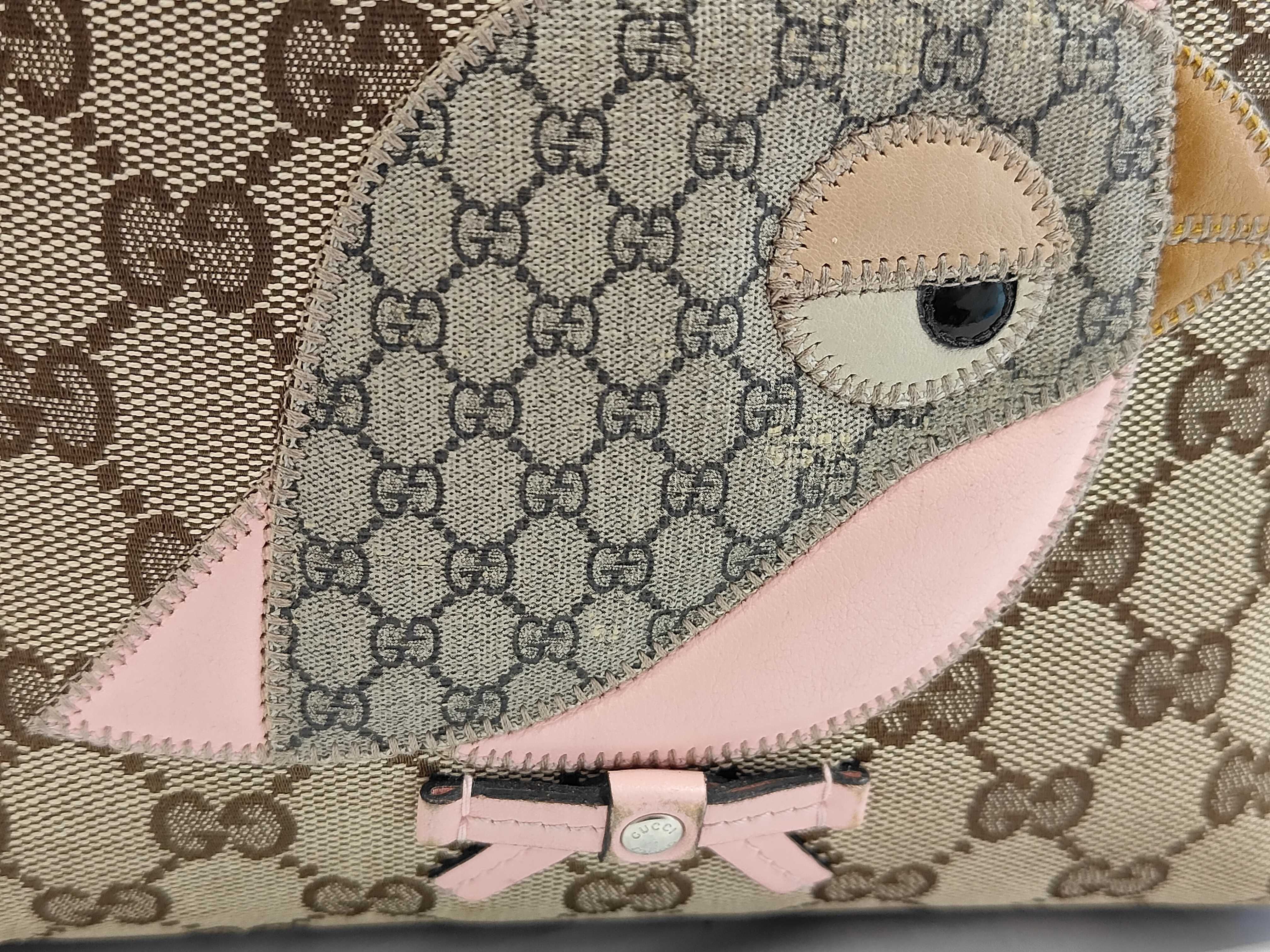 GG Canvas Handbag, Children's Zoo, Papagallo Pink Tote Bag — view 9