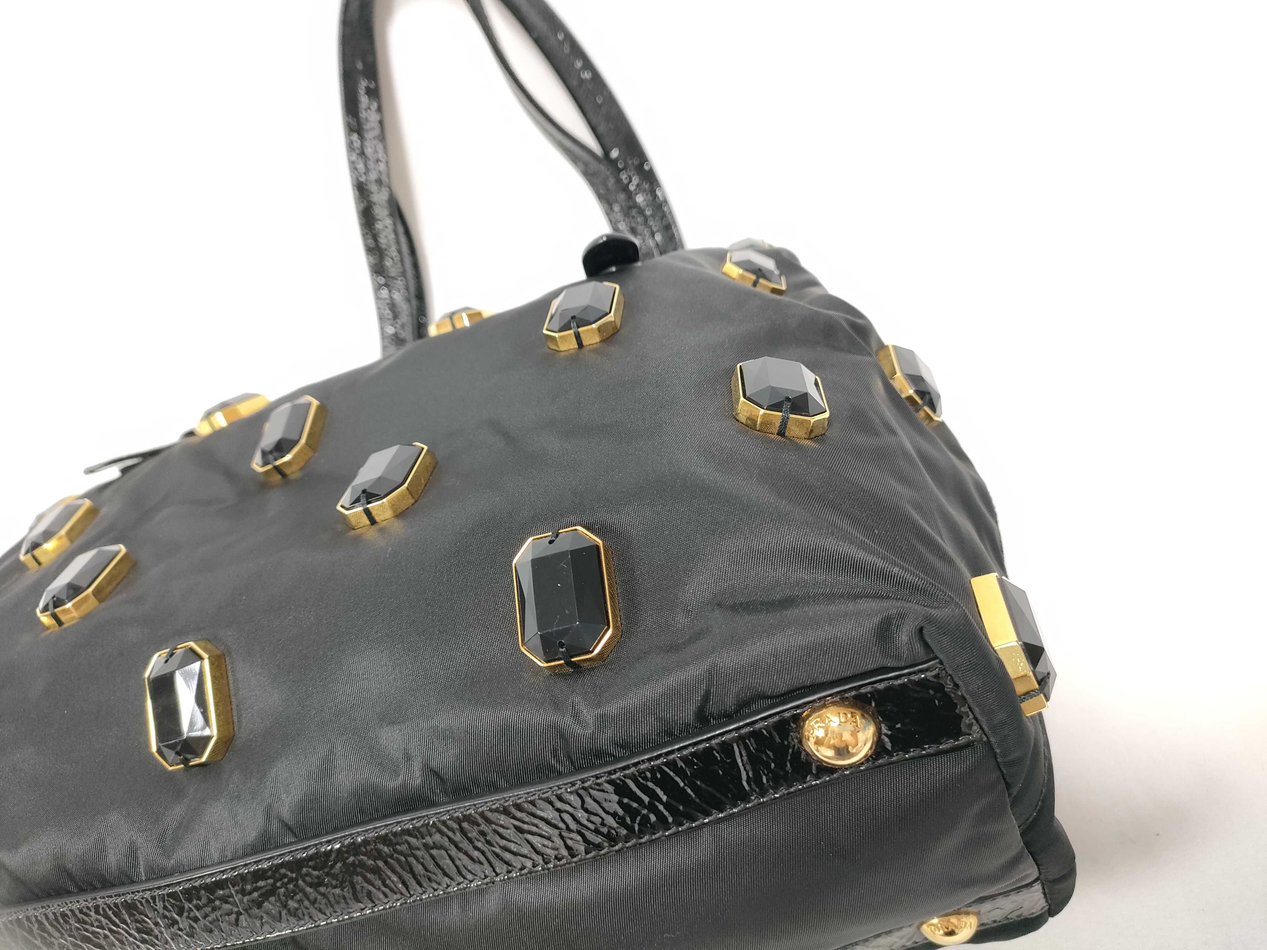 handbag, nylon, jeweled, crystal handbag — view 4