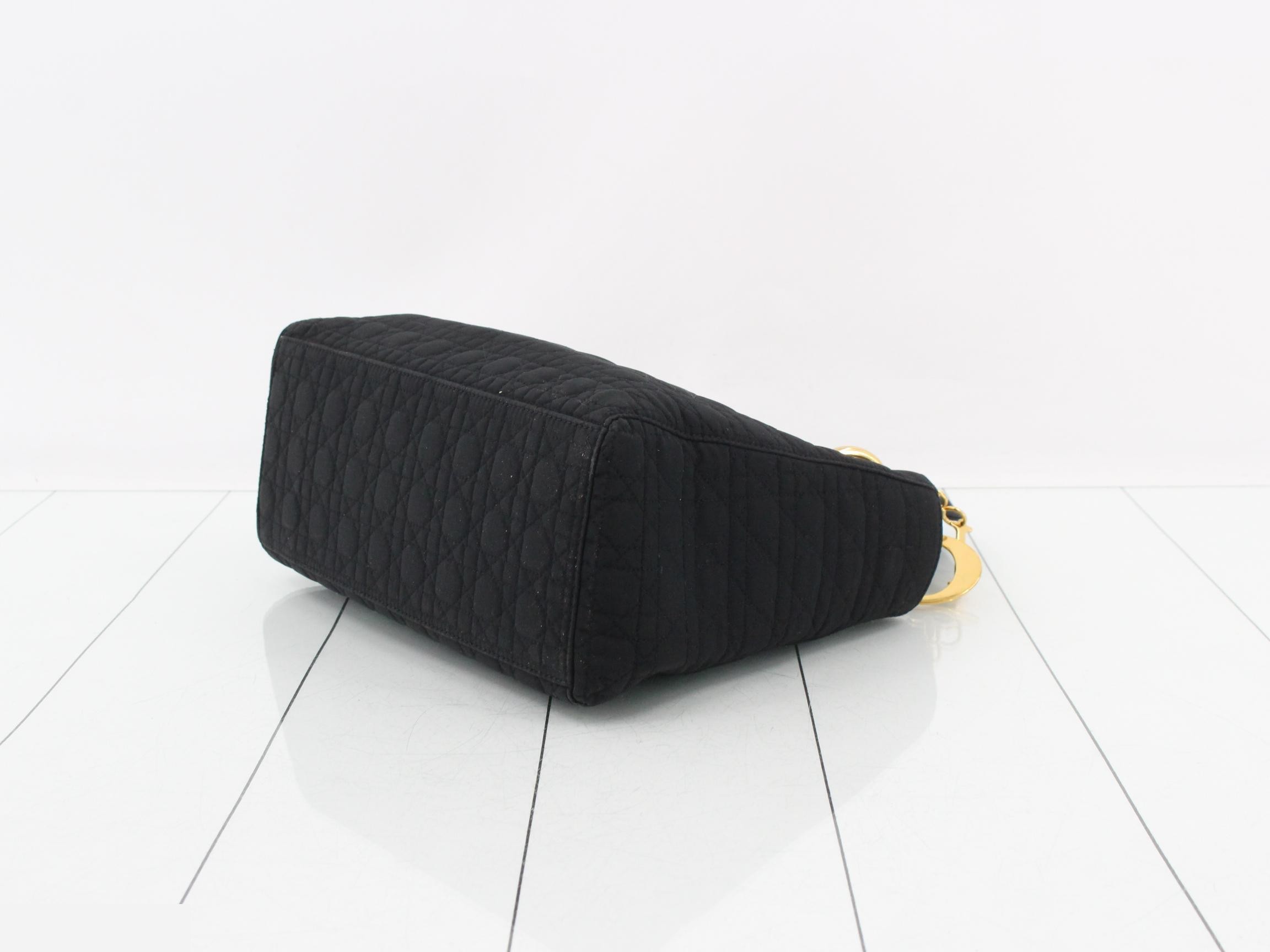 Lady Dior Cannage Nylon Handbag — view 6
