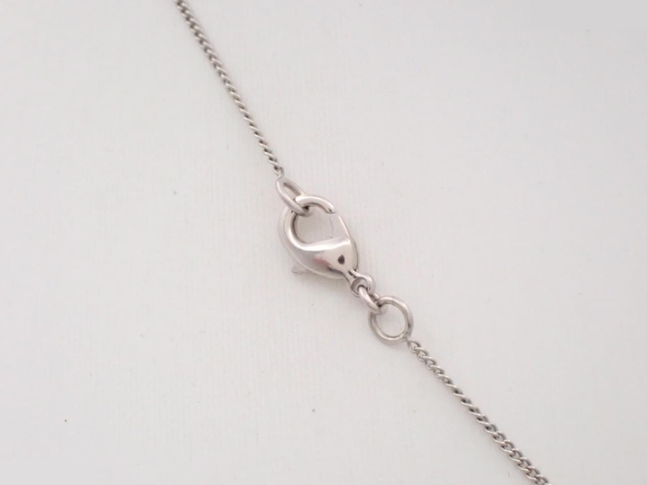 Silver necklace with Coco Chanel logo, chain approximately 42cm long. — view 2