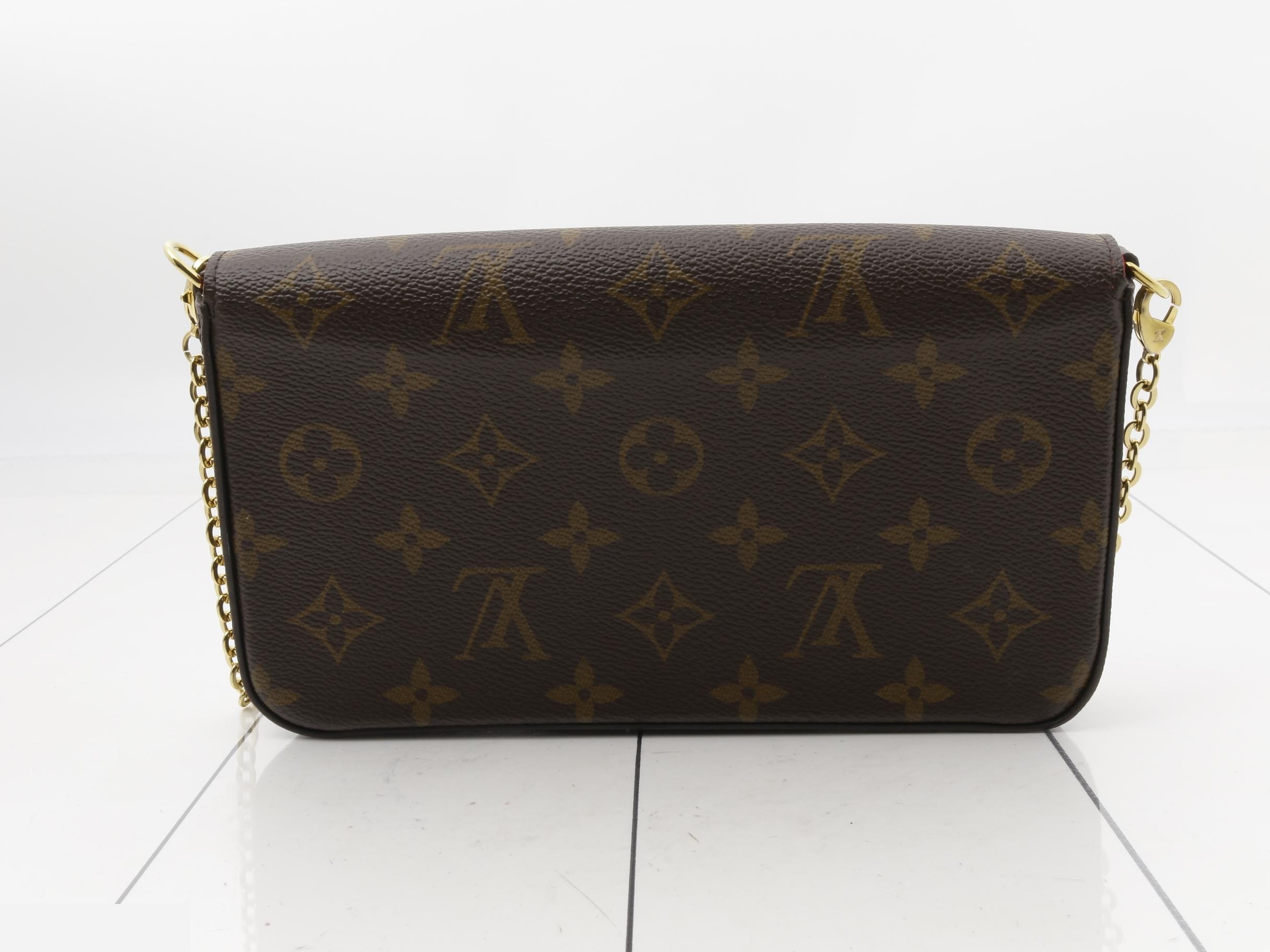 Monogram Pochette Felicie Fuchsia Shoulder Bag with Case — view 2