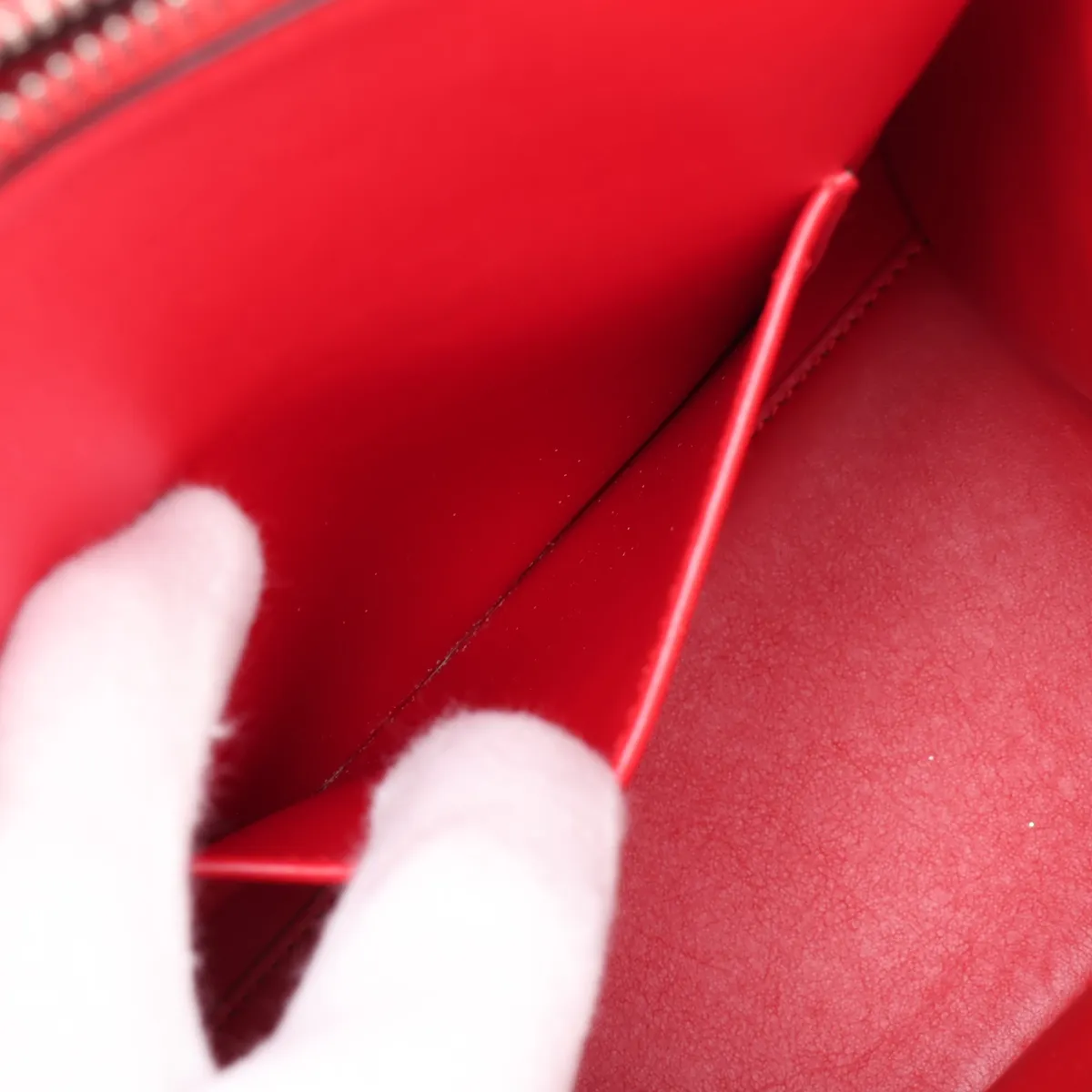 LV logo x leather City Steamer MM M51027 FO1116 Red — view 11