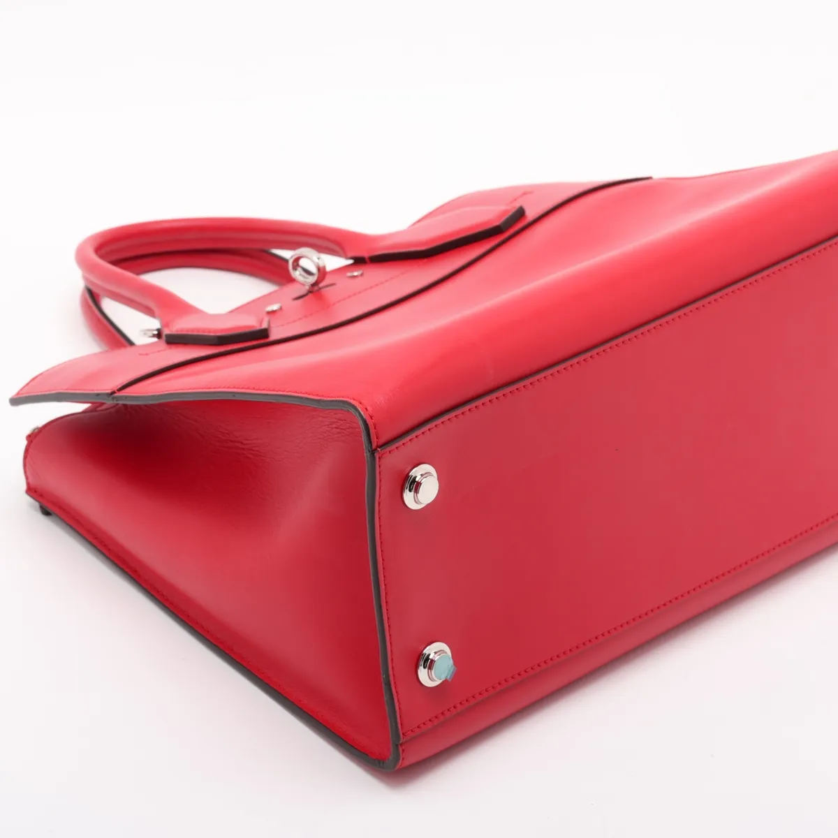 LV logo x leather City Steamer MM M51027 FO1116 Red — view 4