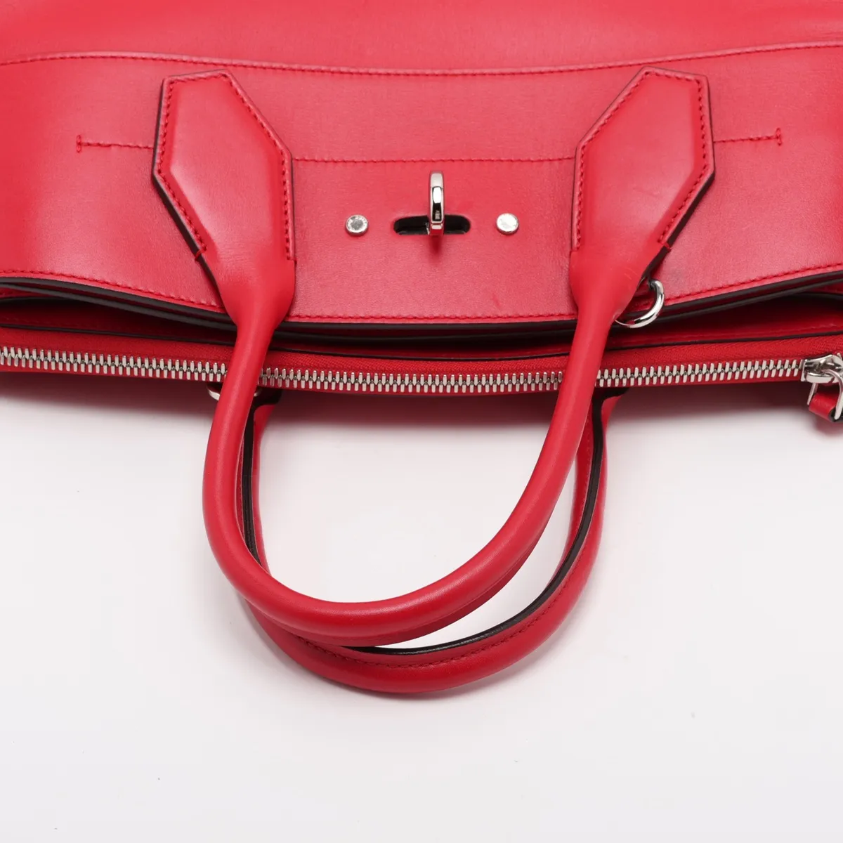 LV logo x leather City Steamer MM M51027 FO1116 Red — view 5